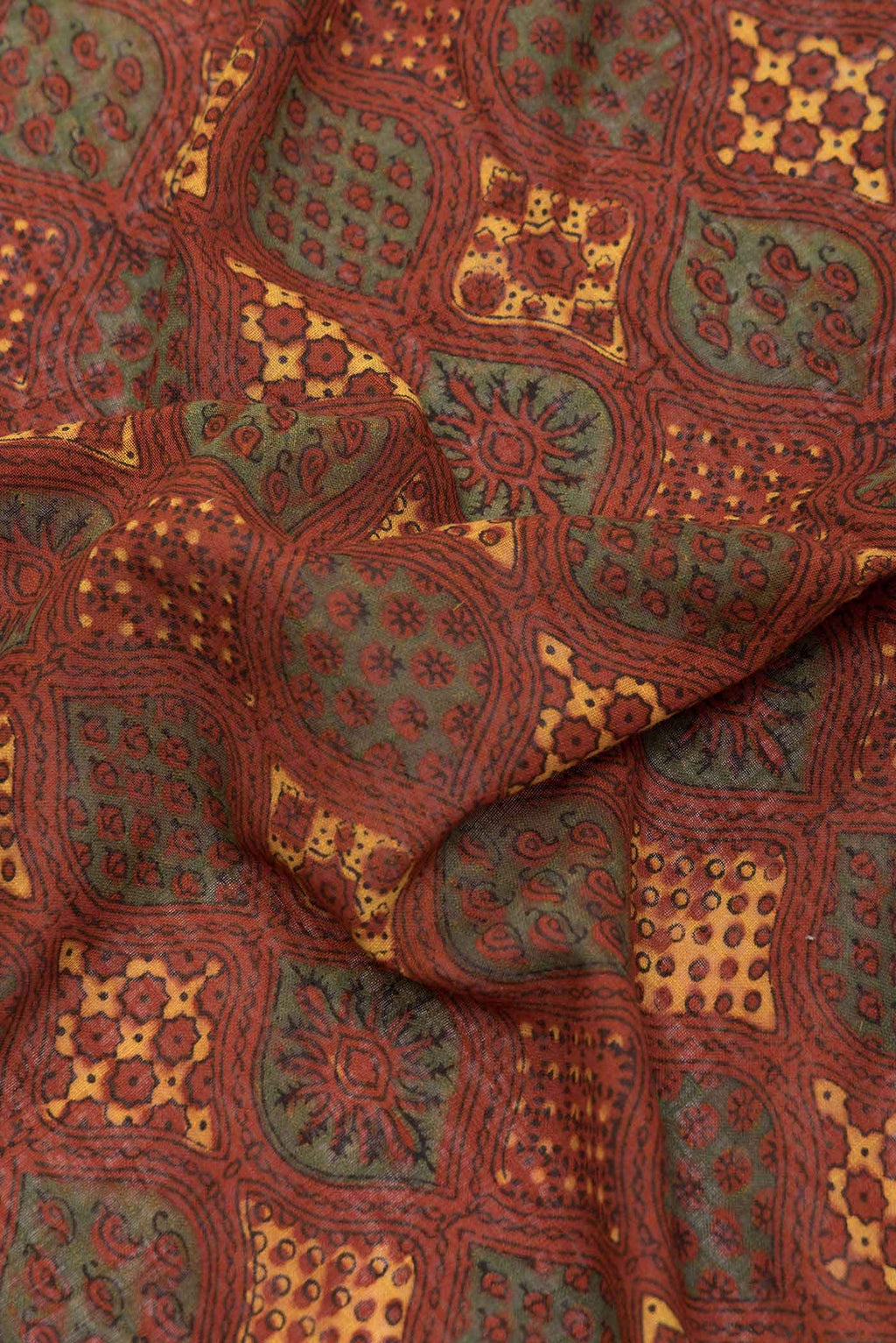 Brick Orange Dual Tone Tussar Silk Saree