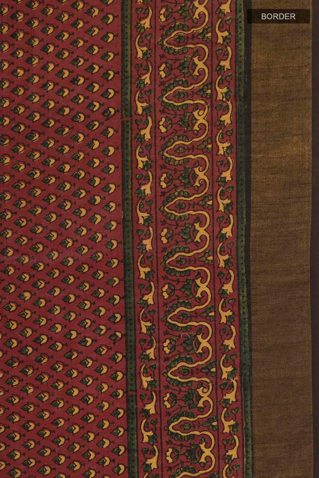 Maroon Tussar Silk Saree