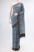 Light Blue Dual Tone Tussar Silk Saree