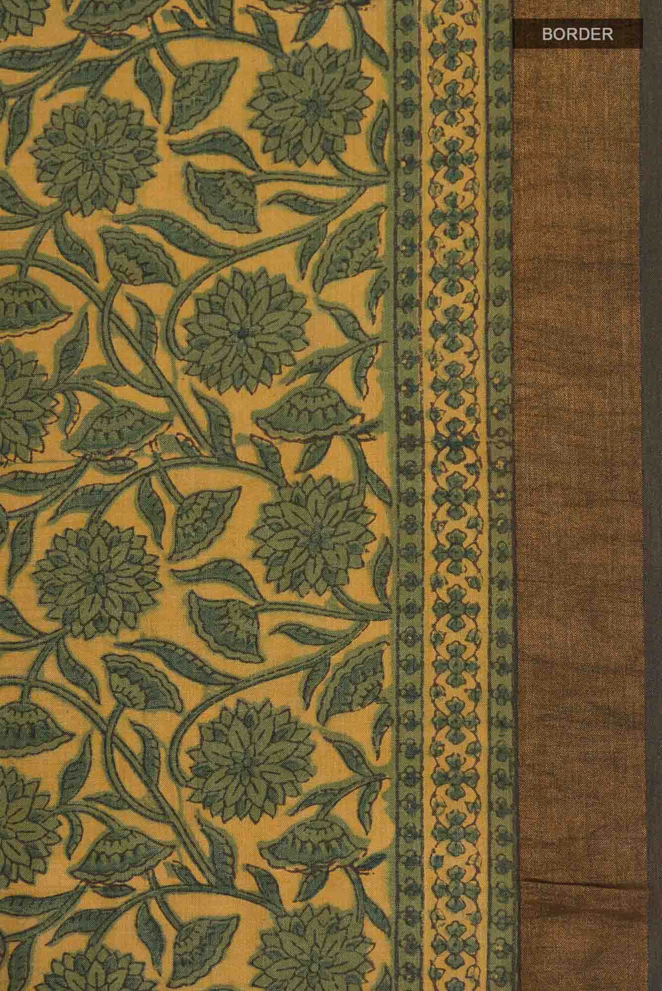 Green Tussar Silk Saree