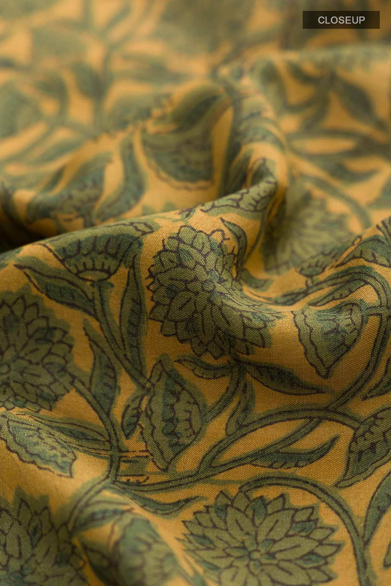 Green Tussar Silk Saree