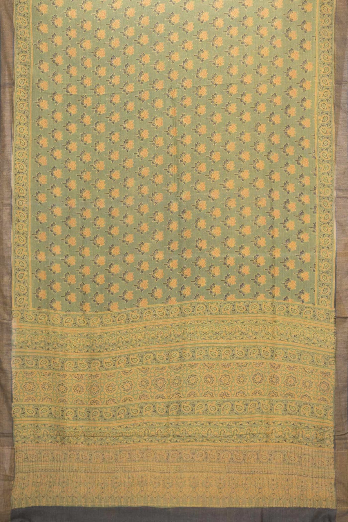 Green Dual Tone Tussar Silk Saree