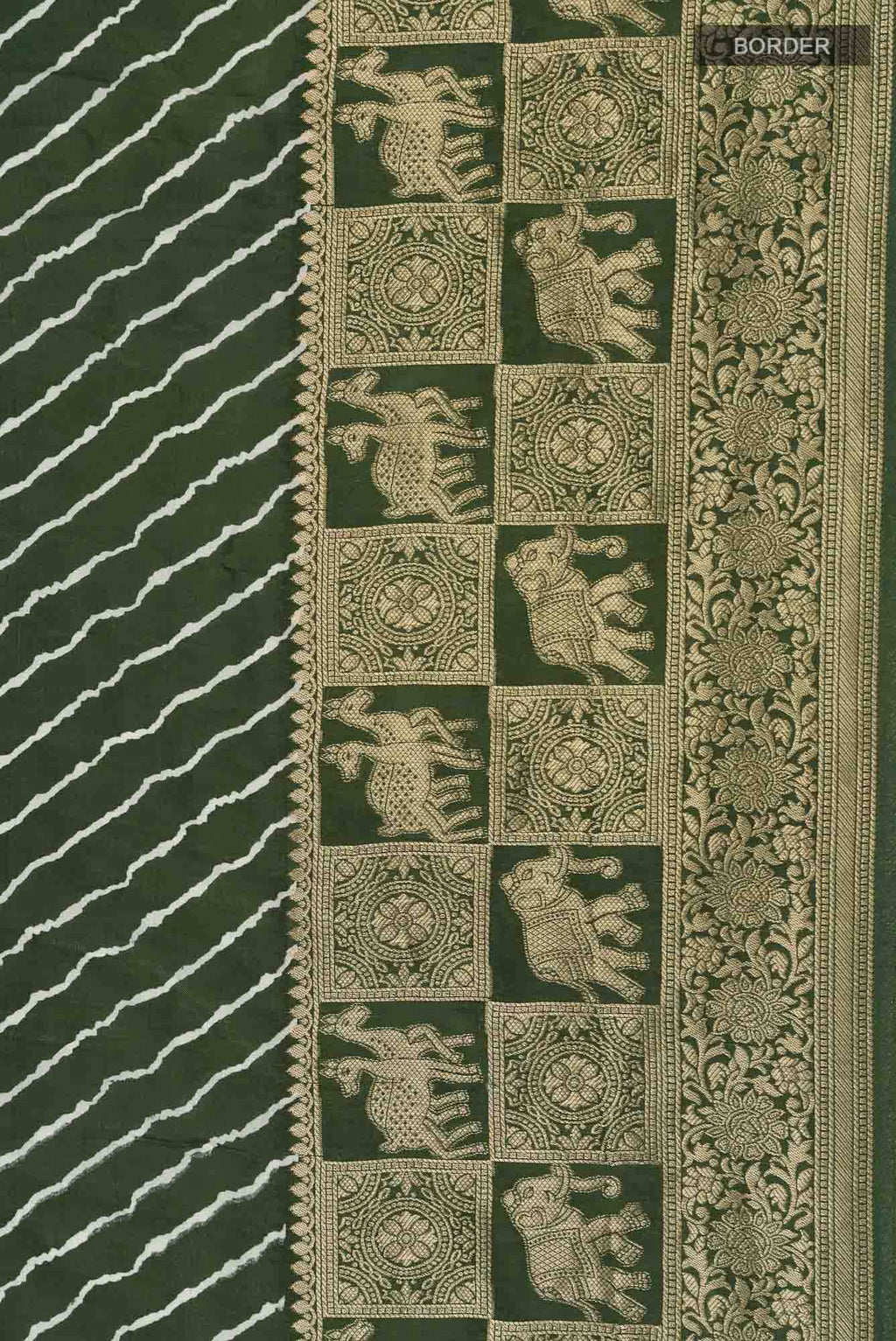 Green Tussar Silk Saree