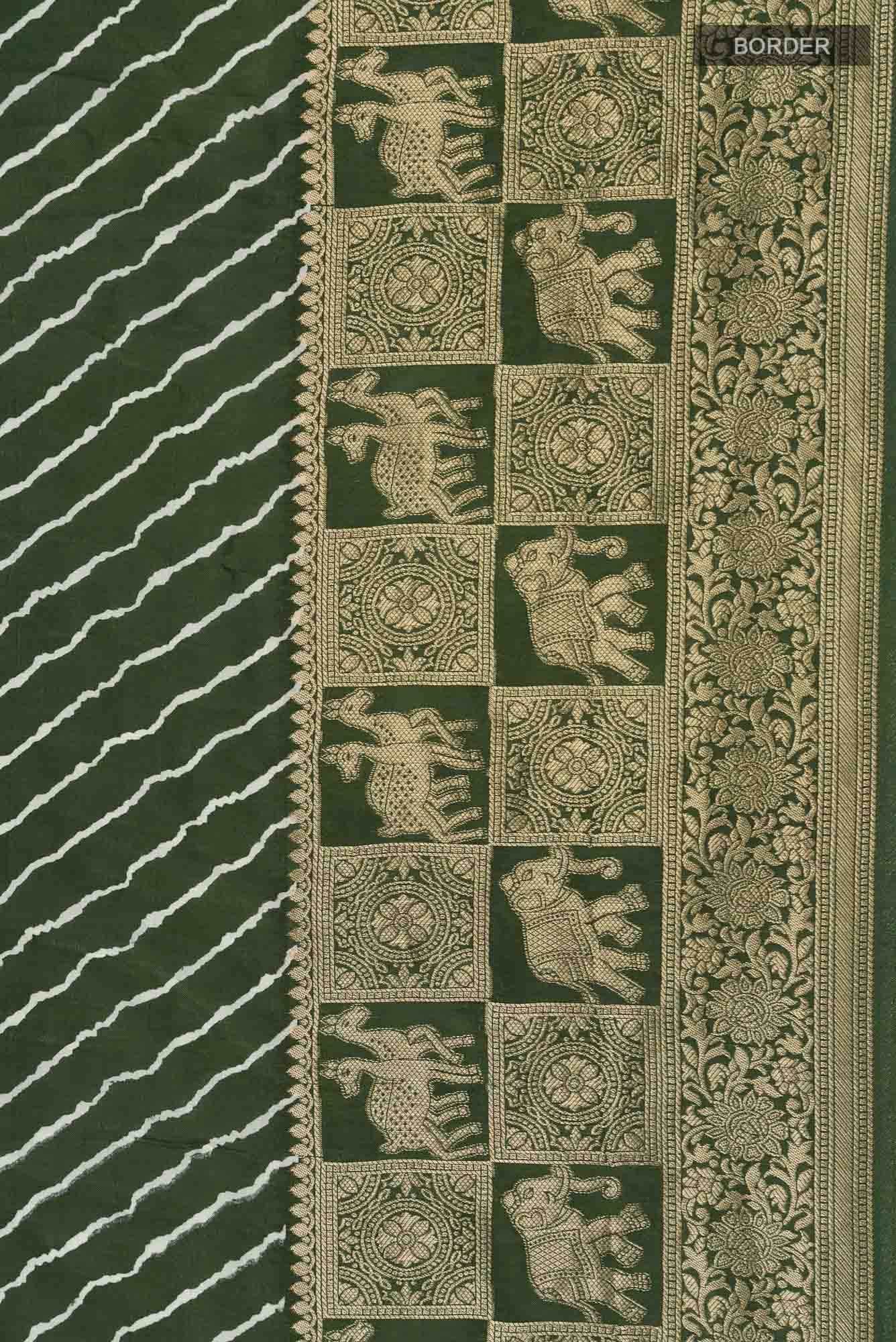 Green Tussar Silk Saree