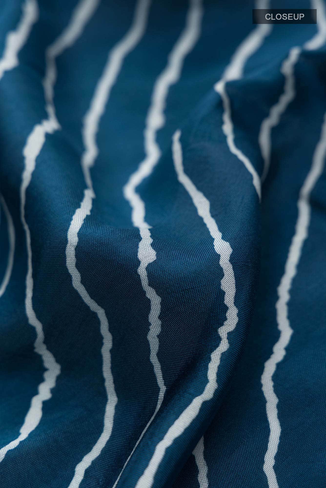 Blue Tussar Silk Saree