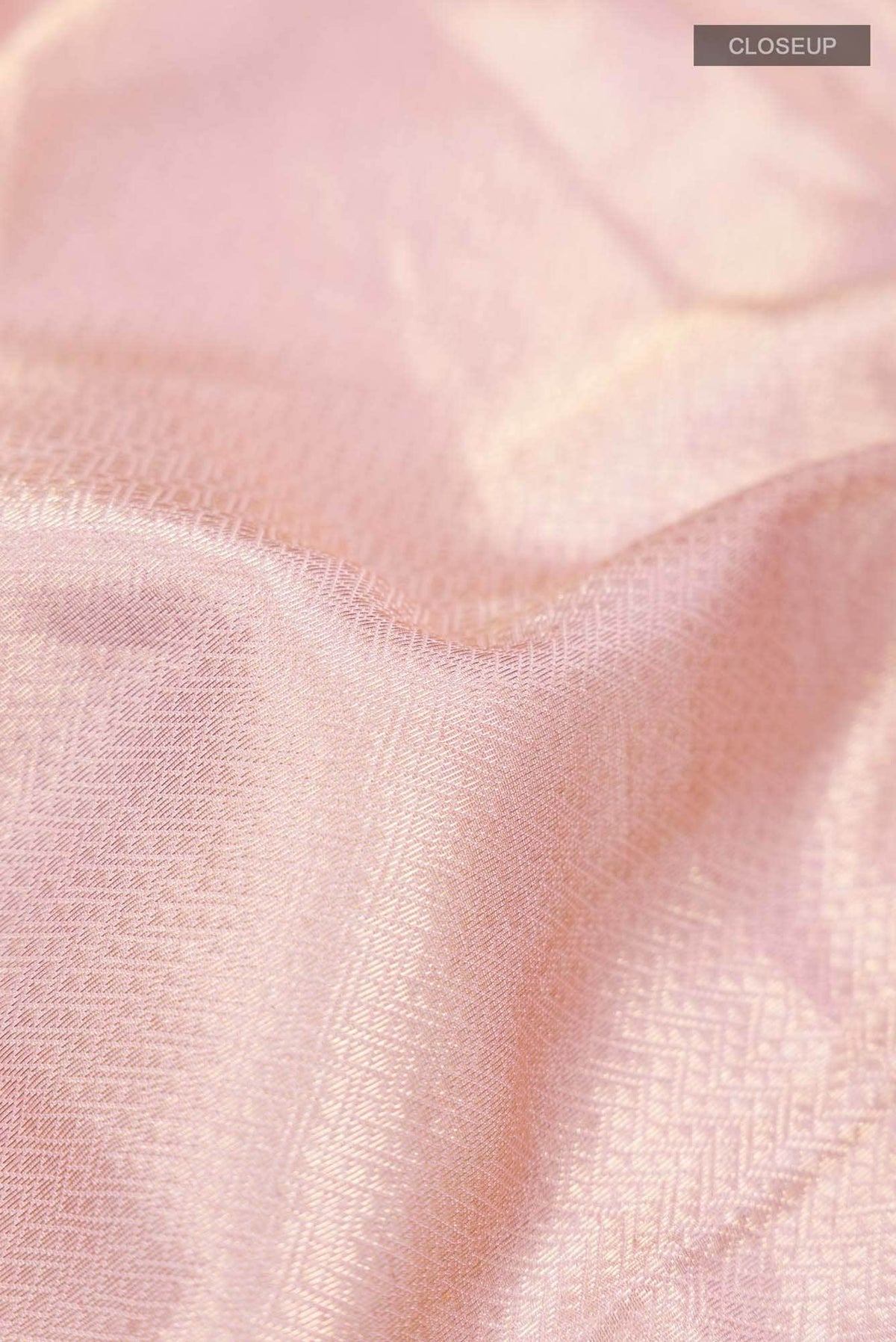 Rose Gold Maheshwari Silk Saree