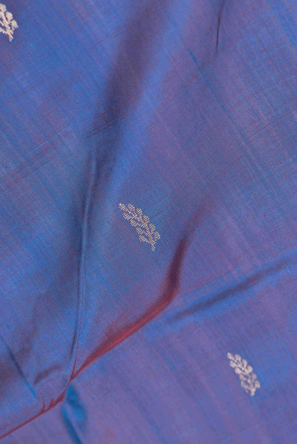 Peacock Blue Dual Tone Banarasi Silk Saree