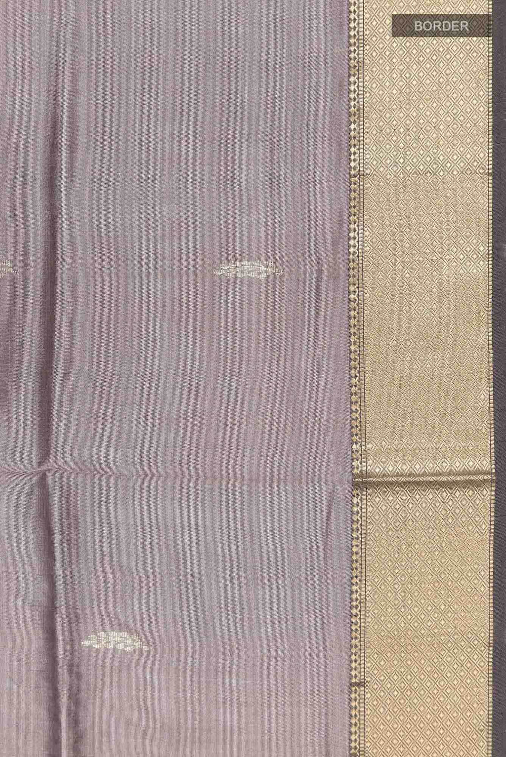 Grey Maheshwari Silk Saree