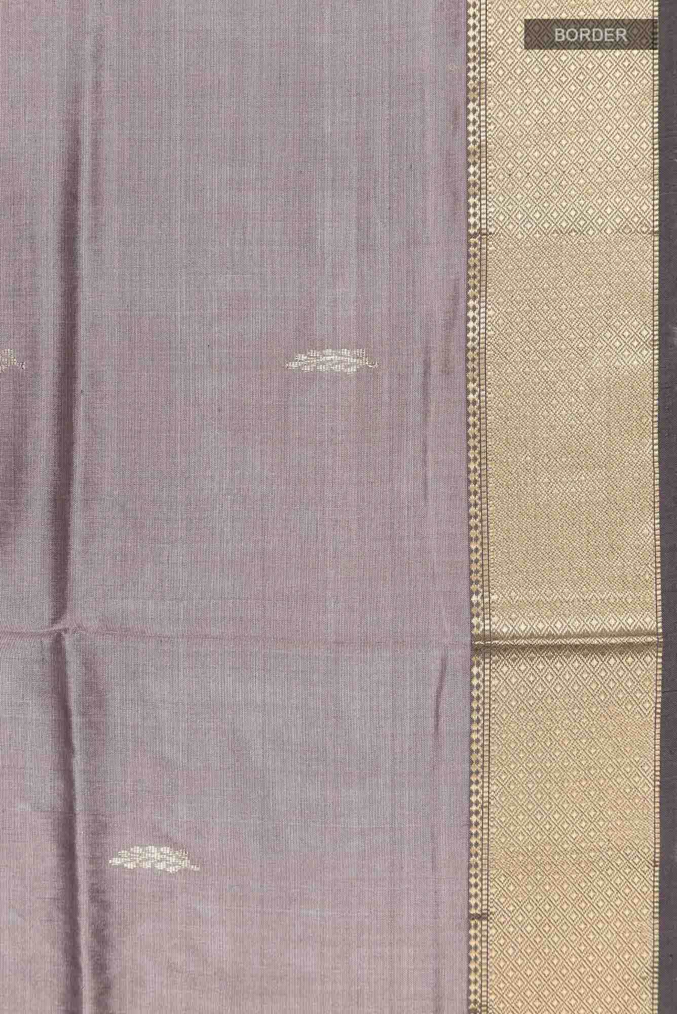 Grey Maheshwari Silk Saree