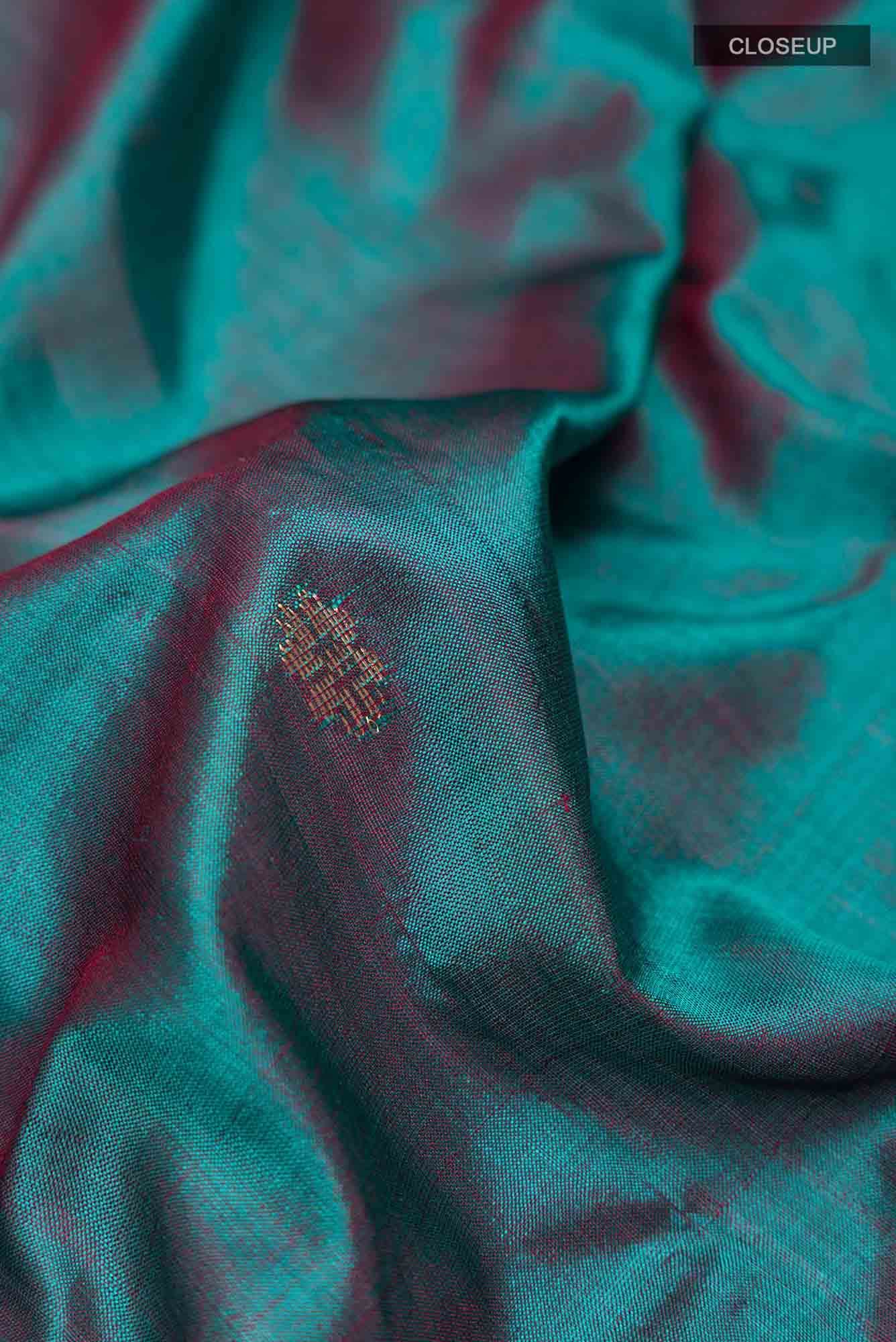 Green Maheshwari Silk Saree