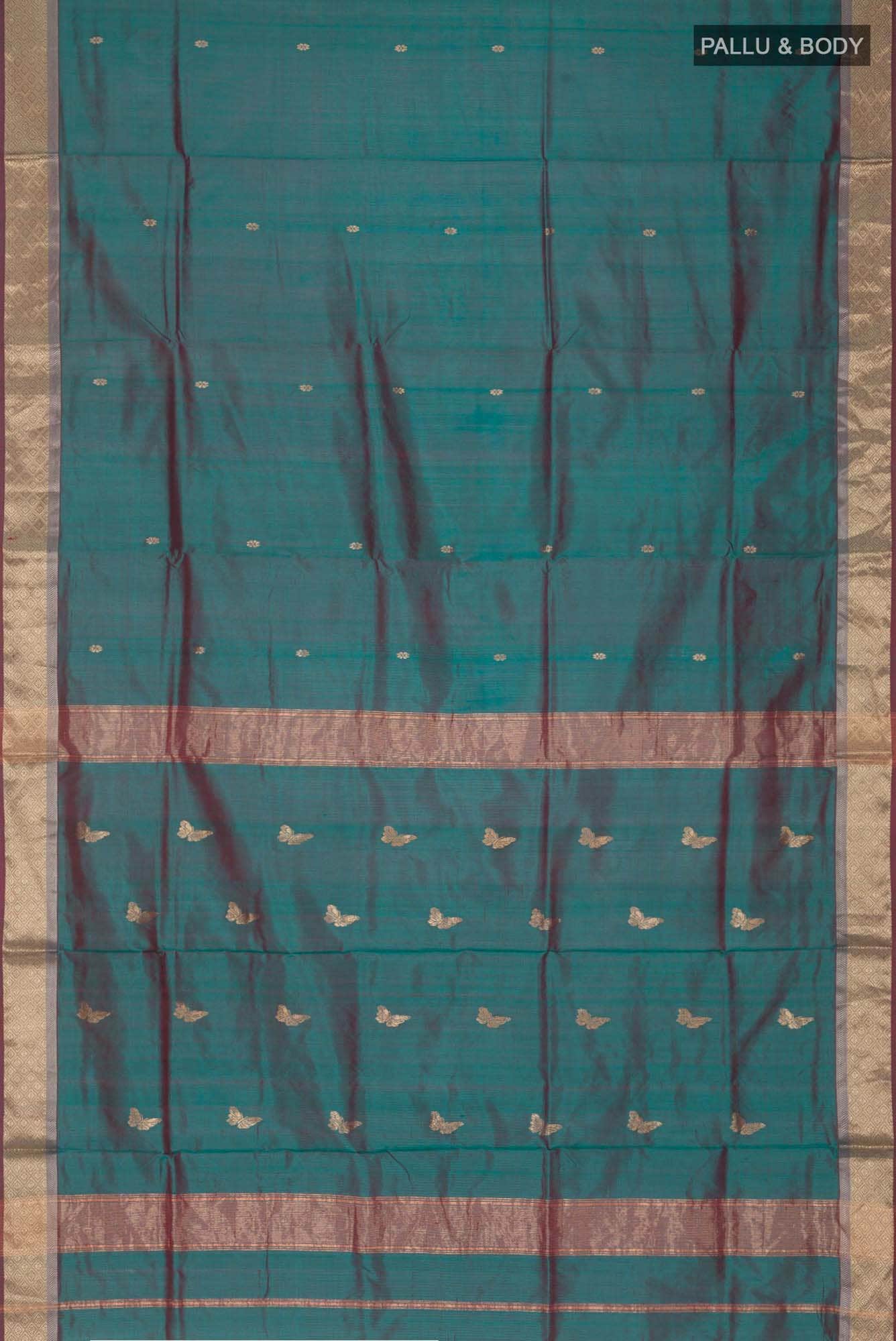 Green Maheshwari Silk Saree