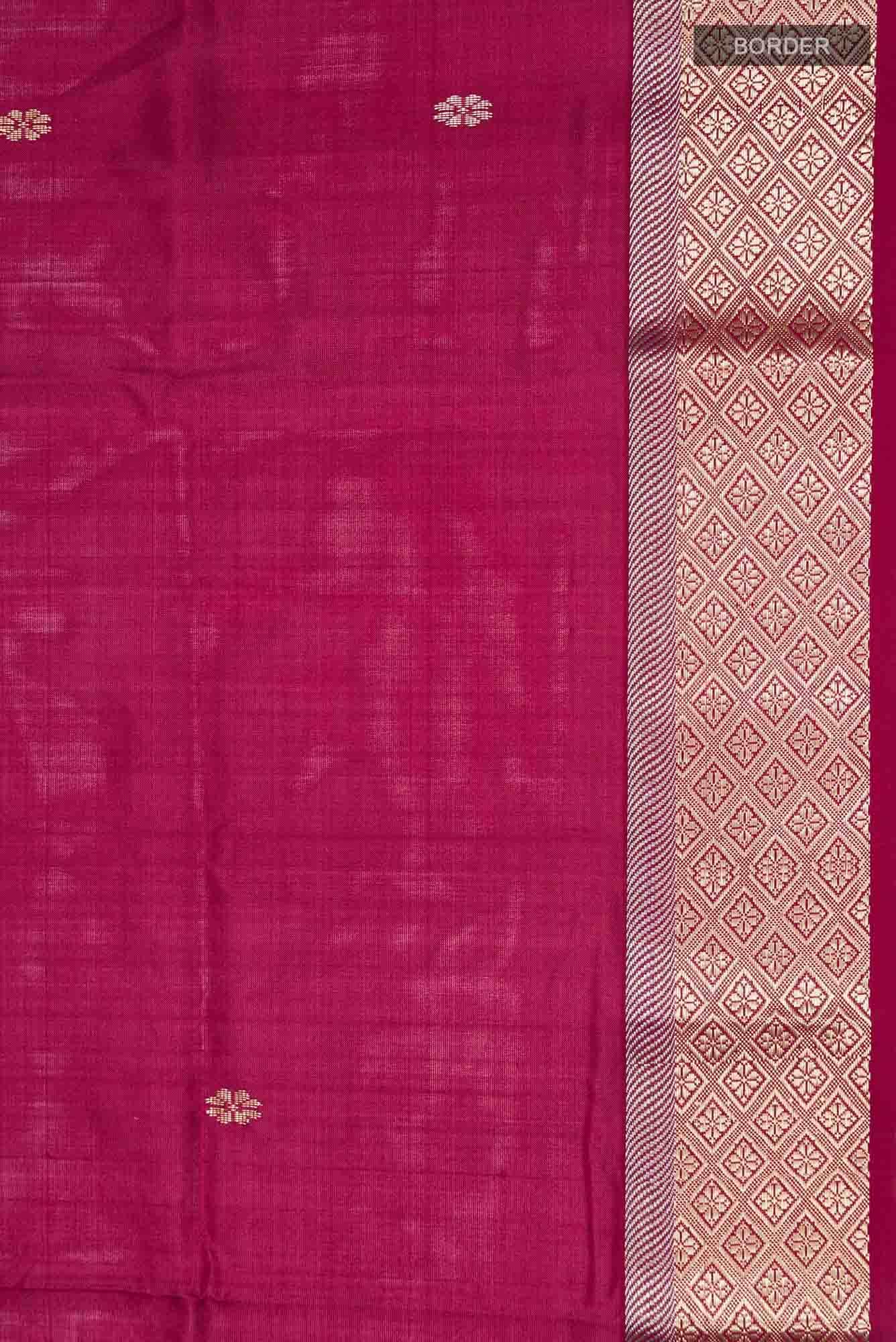 Maroon Maheshwari Silk Saree