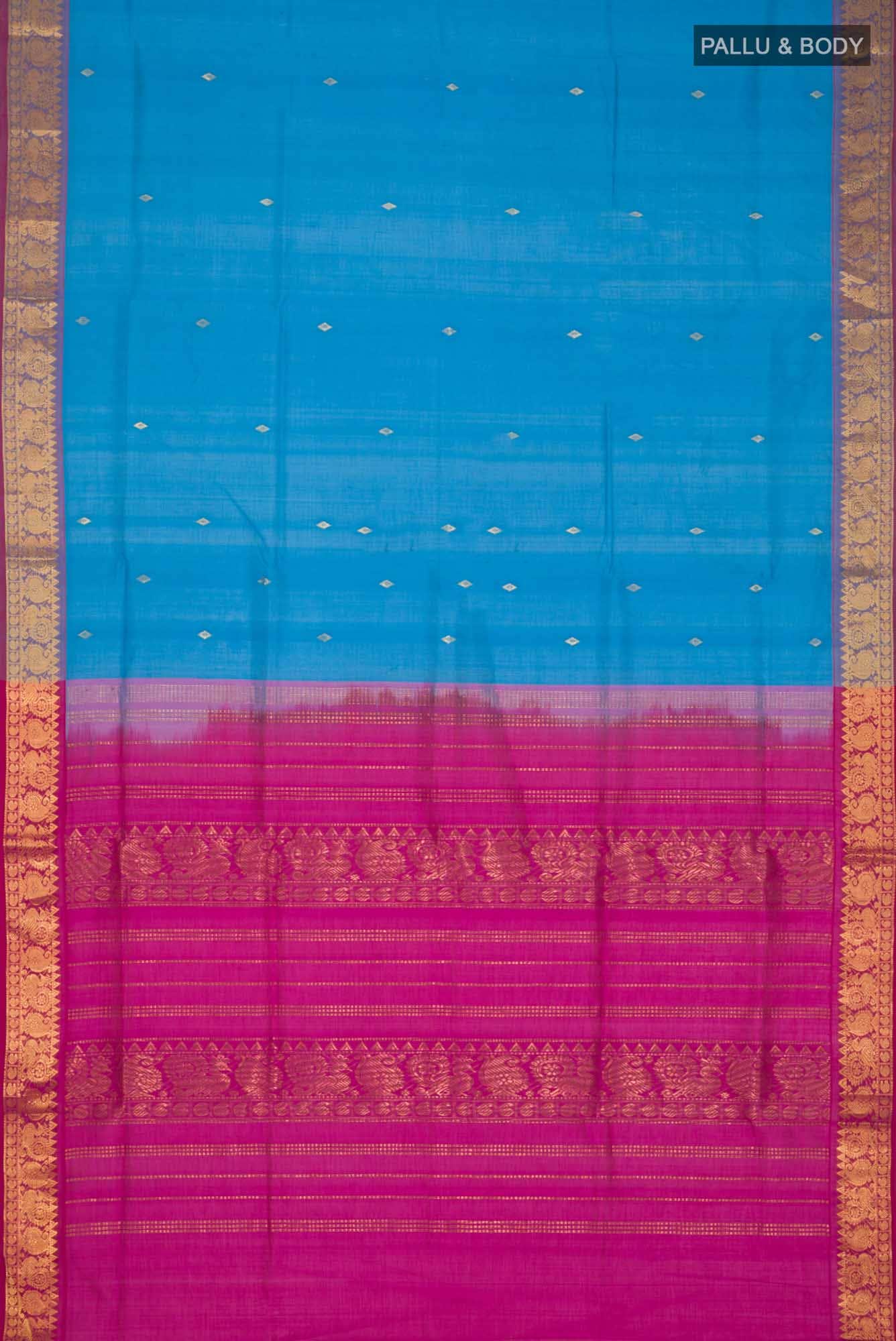 Blue Silk Cotton Saree