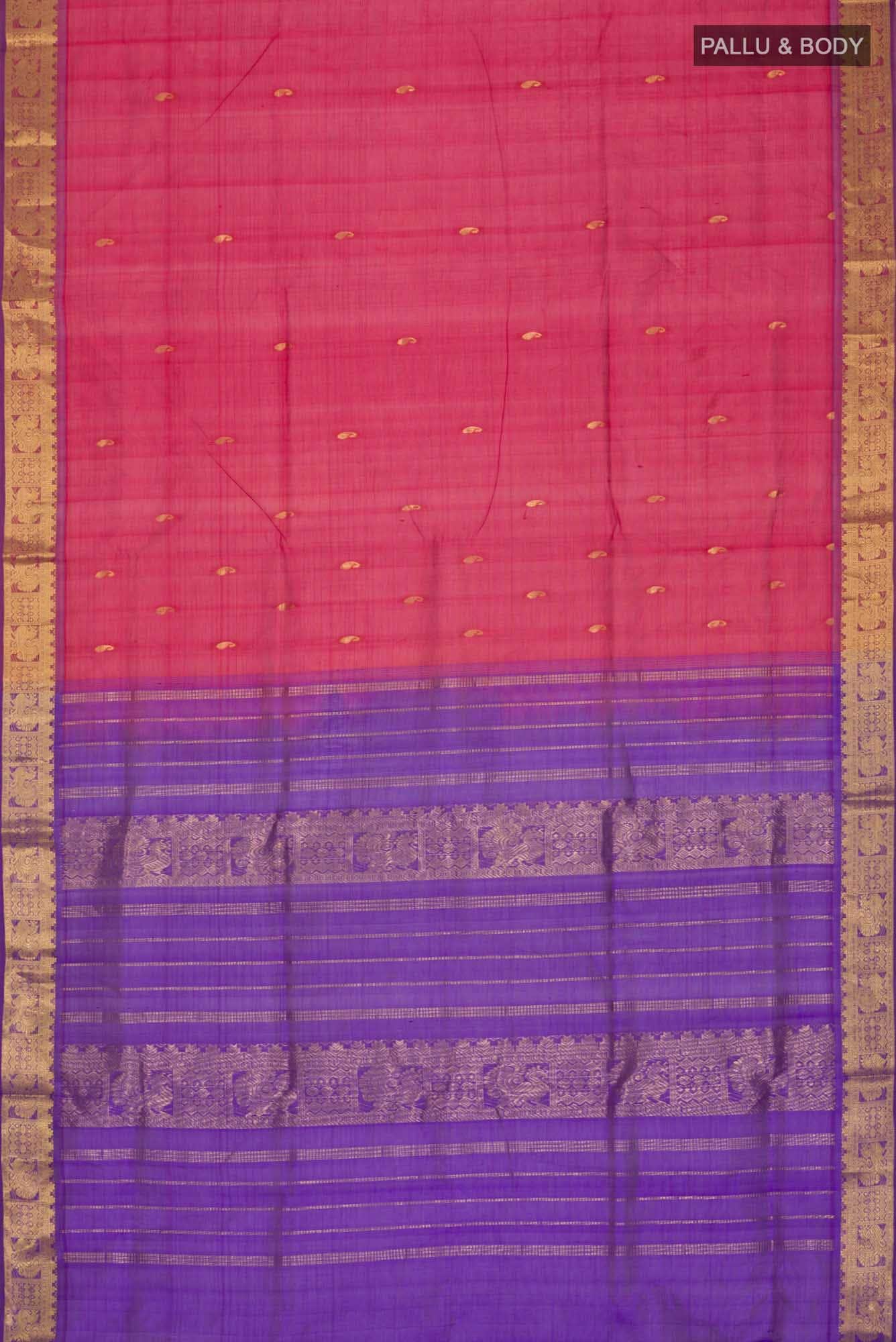 Maroon Silk Cotton Saree
