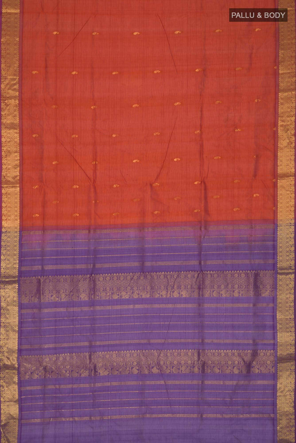 Orange Silk Cotton Saree