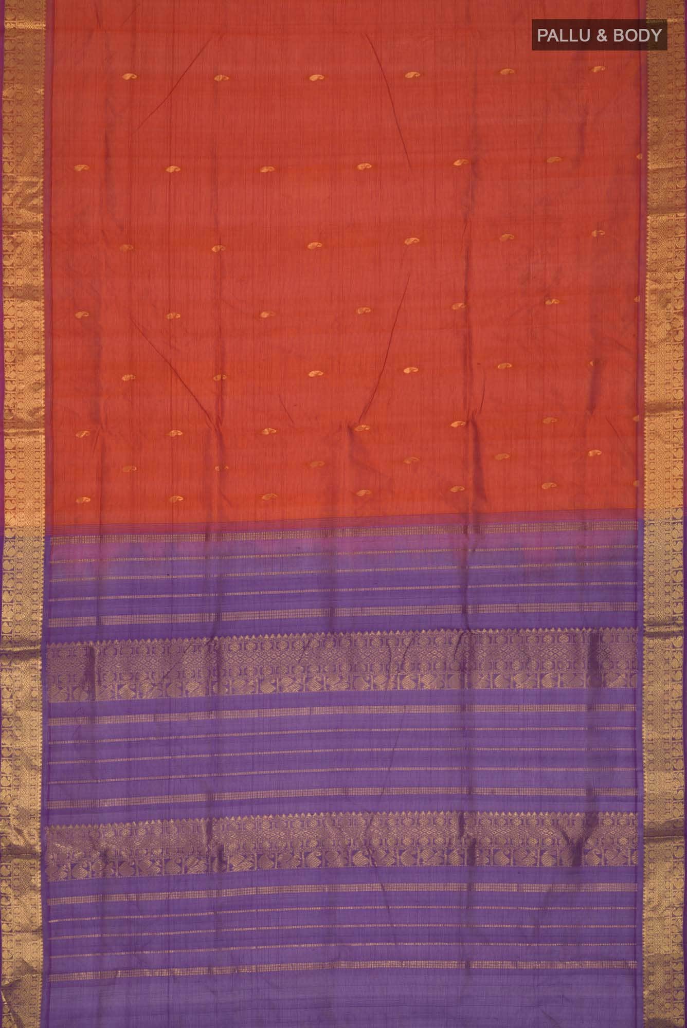 Orange Silk Cotton Saree