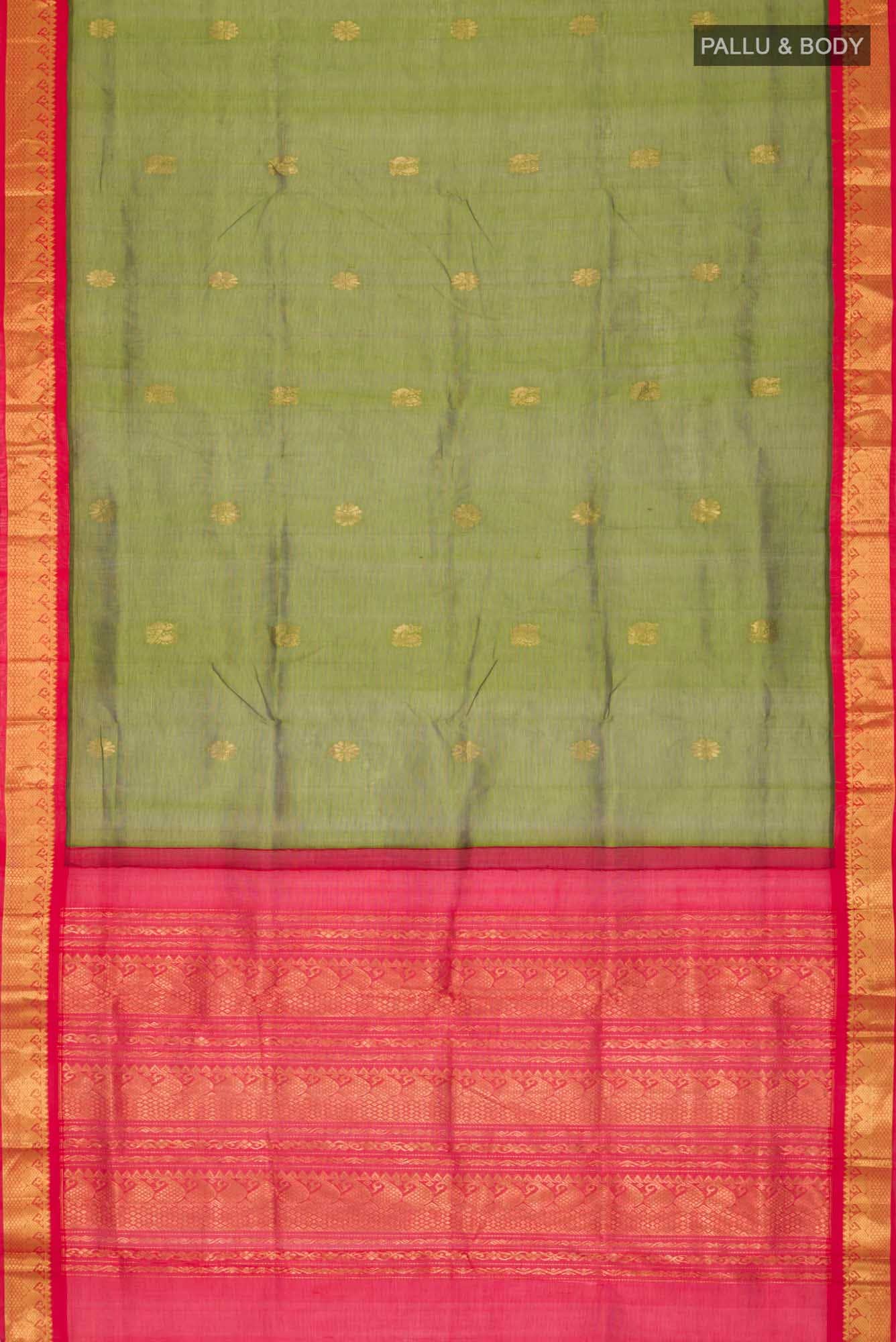 Green Silk Cotton Saree