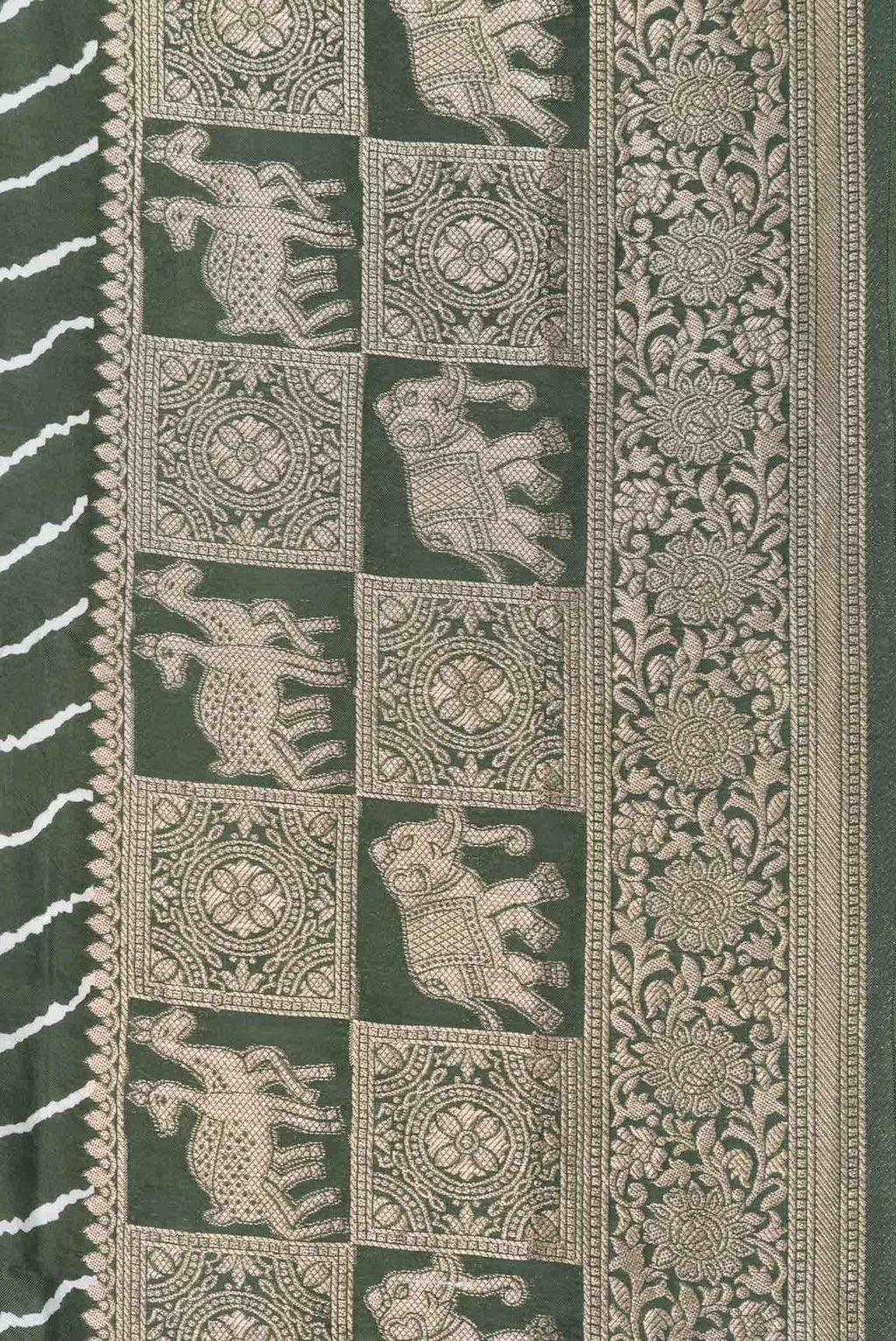 Green Banarasi Georgette Saree