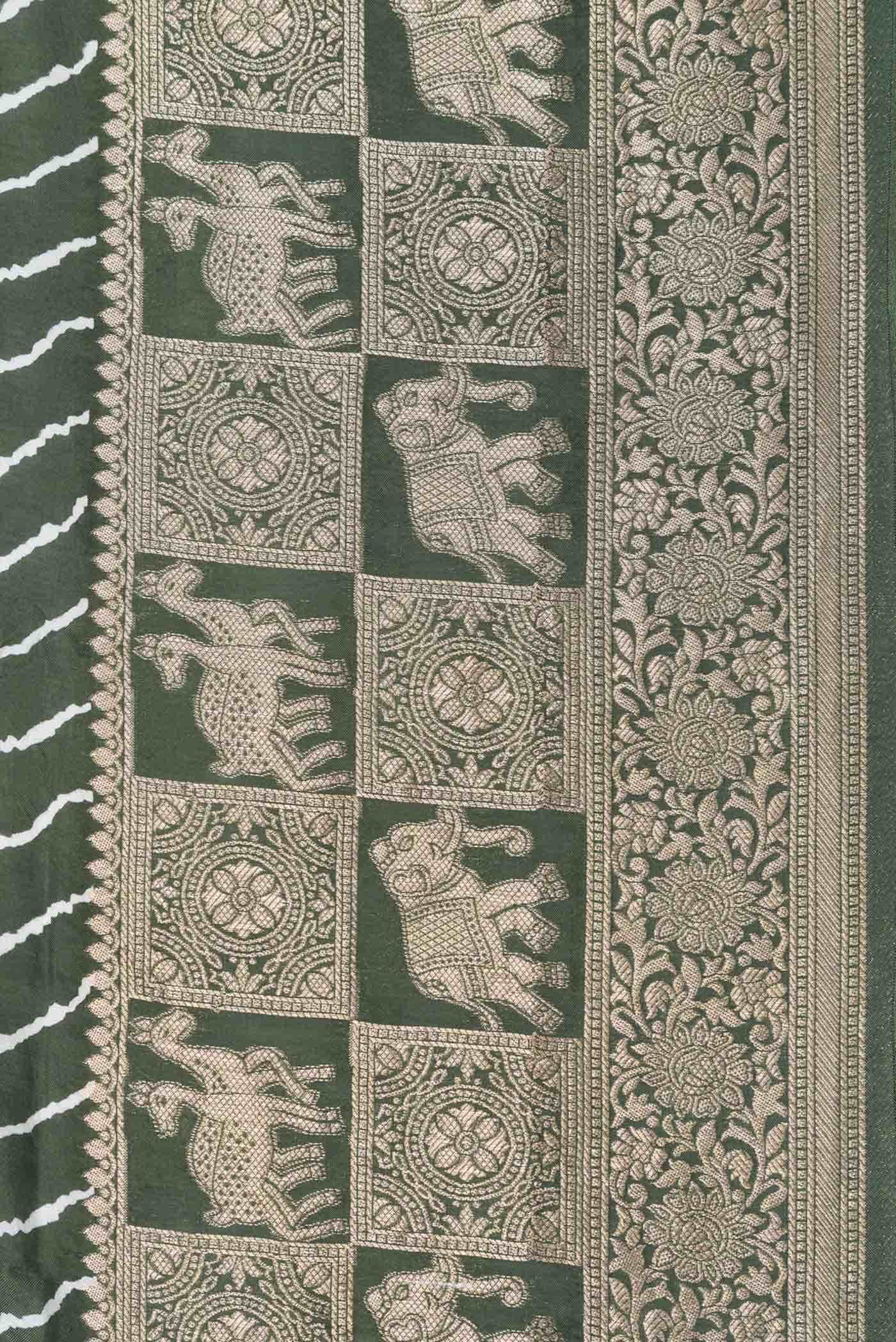 Green Banarasi Georgette Saree