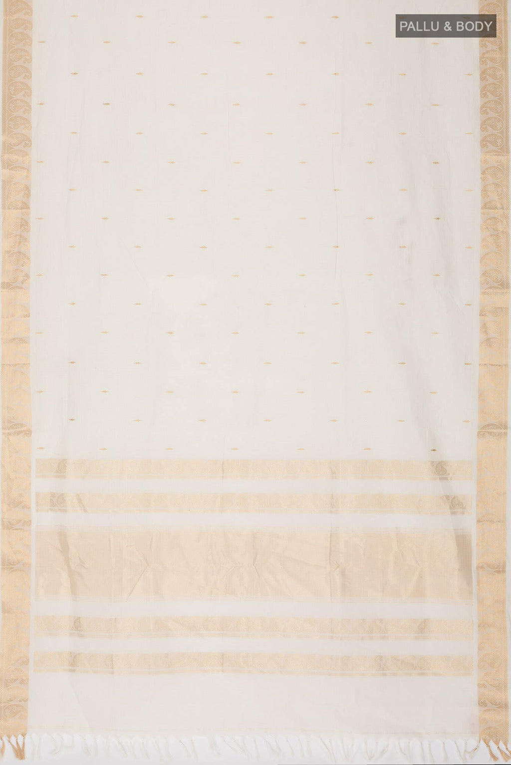 Cream Coimbatore Cotton Saree