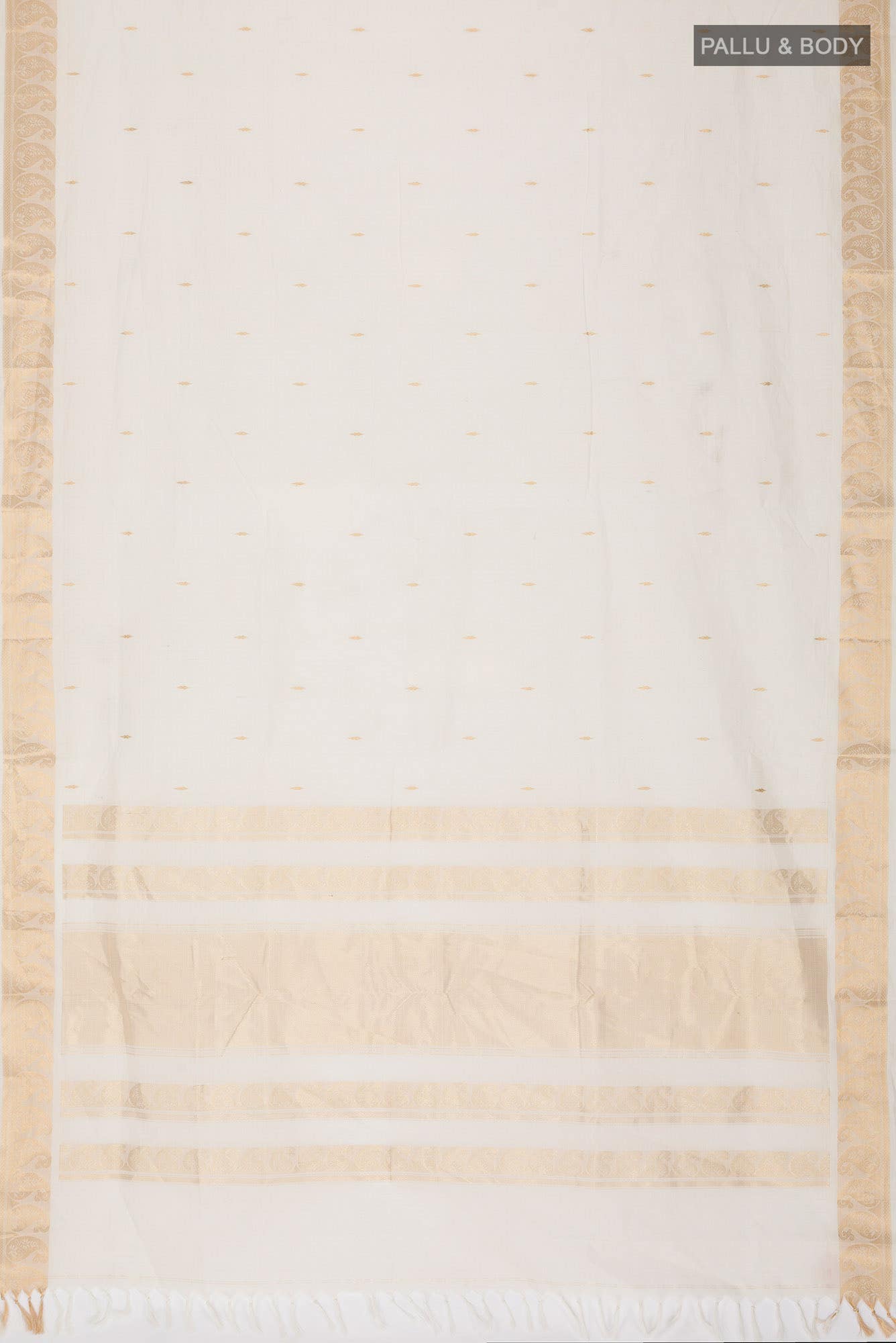 Cream Coimbatore Cotton Saree