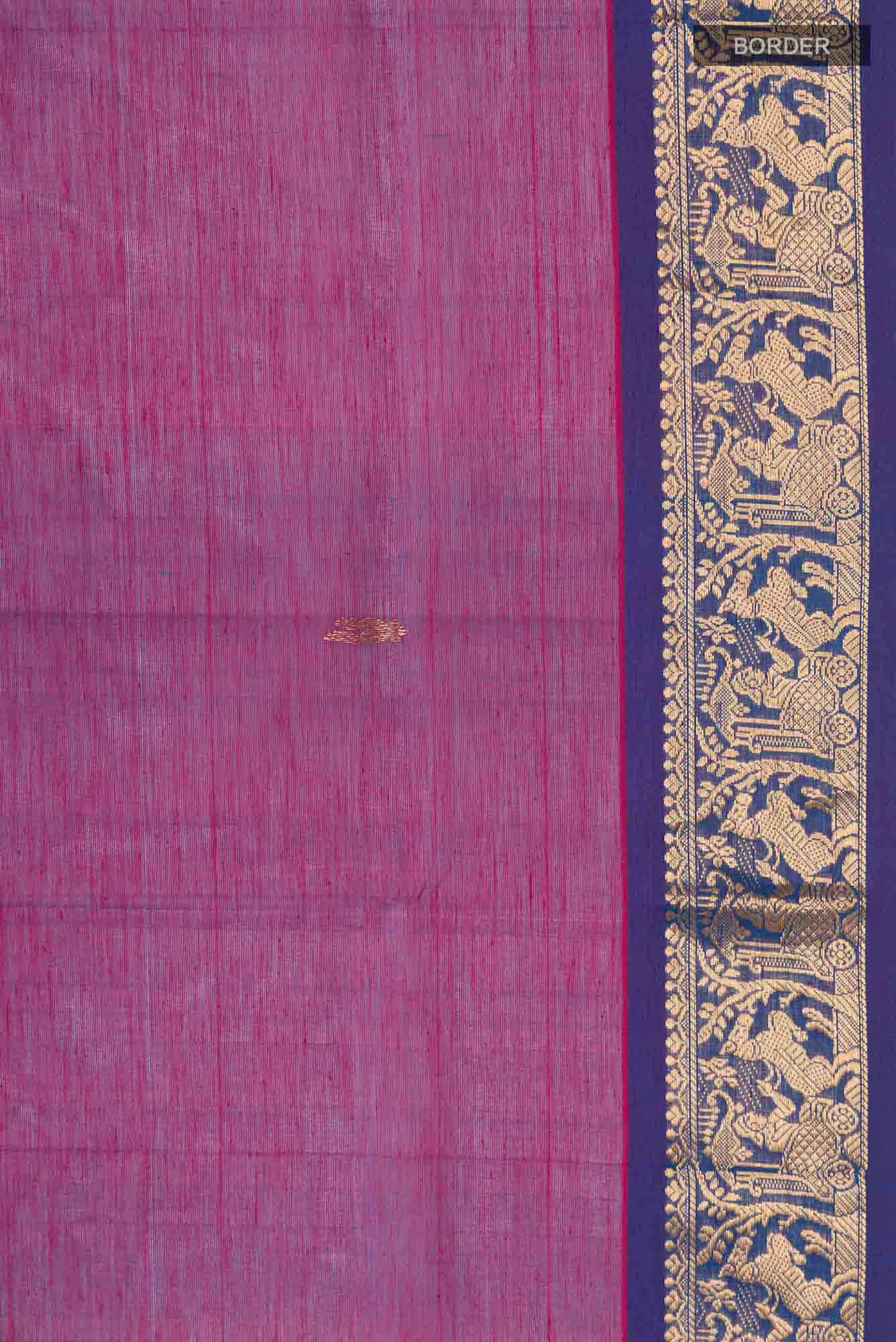 Purple Silk Cotton Saree