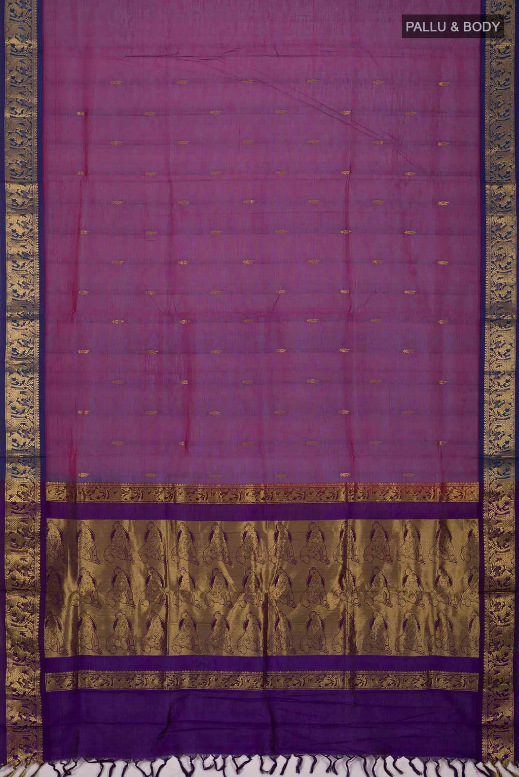 Purple Silk Cotton Saree