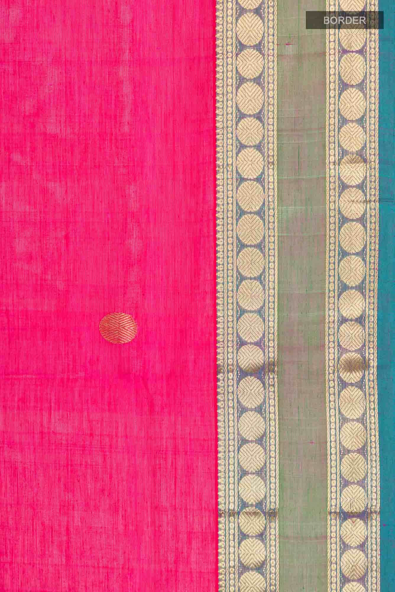 Pink Silk Cotton Saree