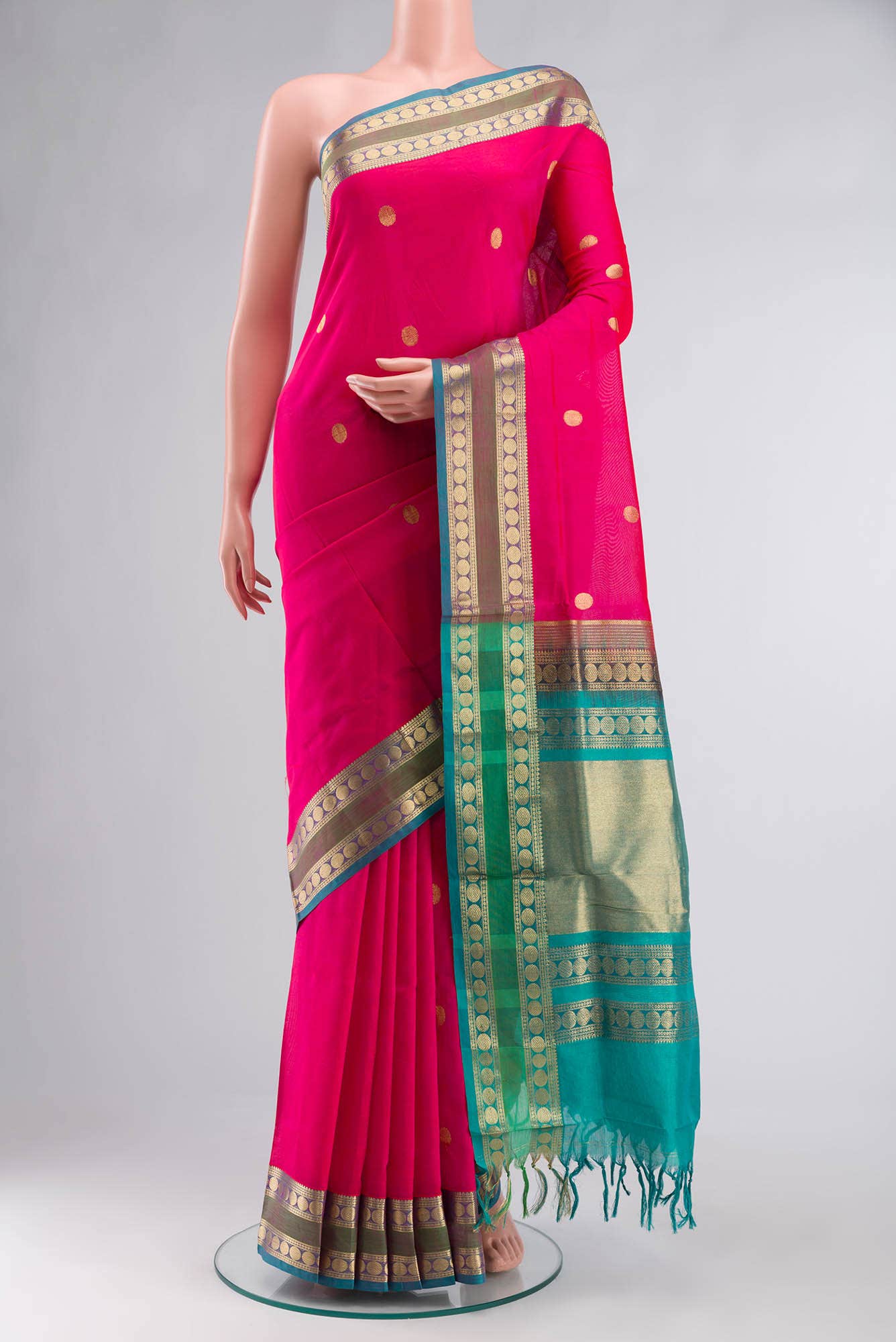 Pink Silk Cotton Saree