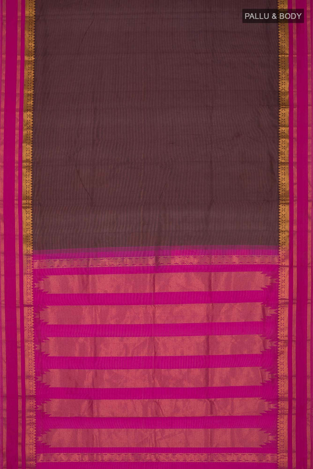 Brown Silk Cotton Saree