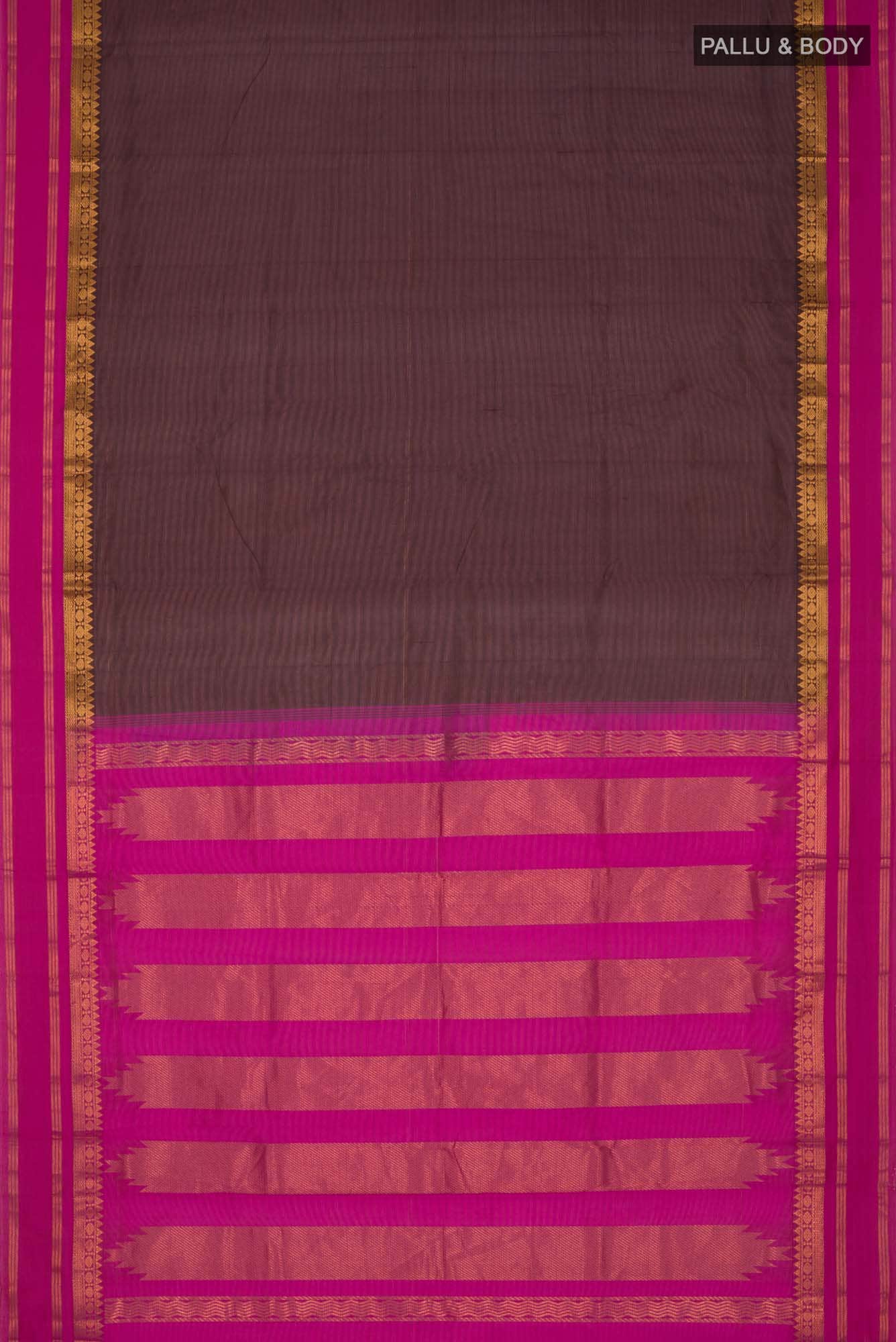 Brown Silk Cotton Saree