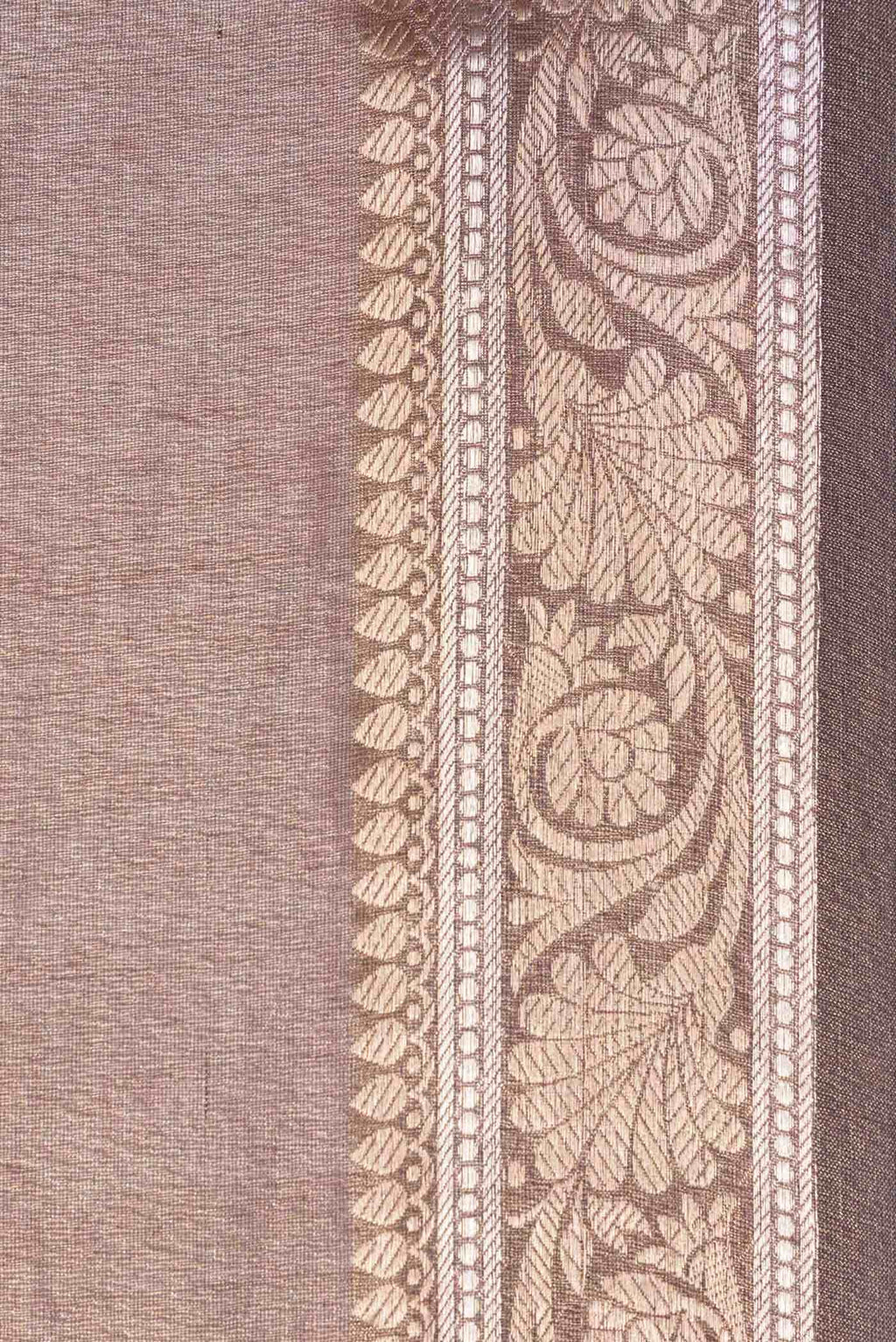 Brown Organza Silk Saree