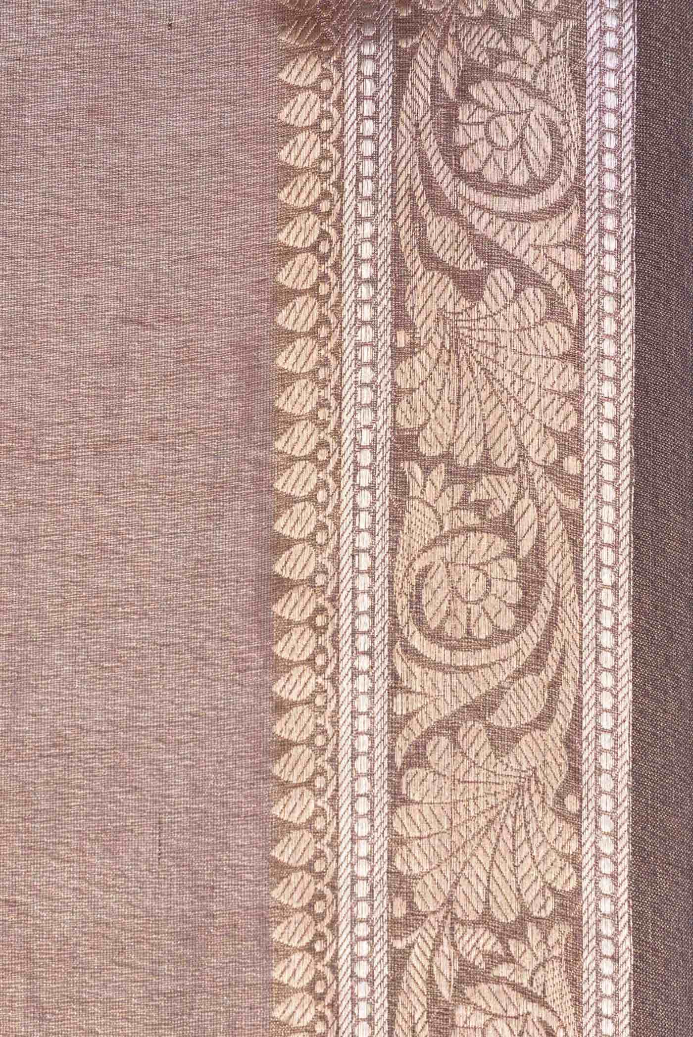 Brown Organza Silk Saree