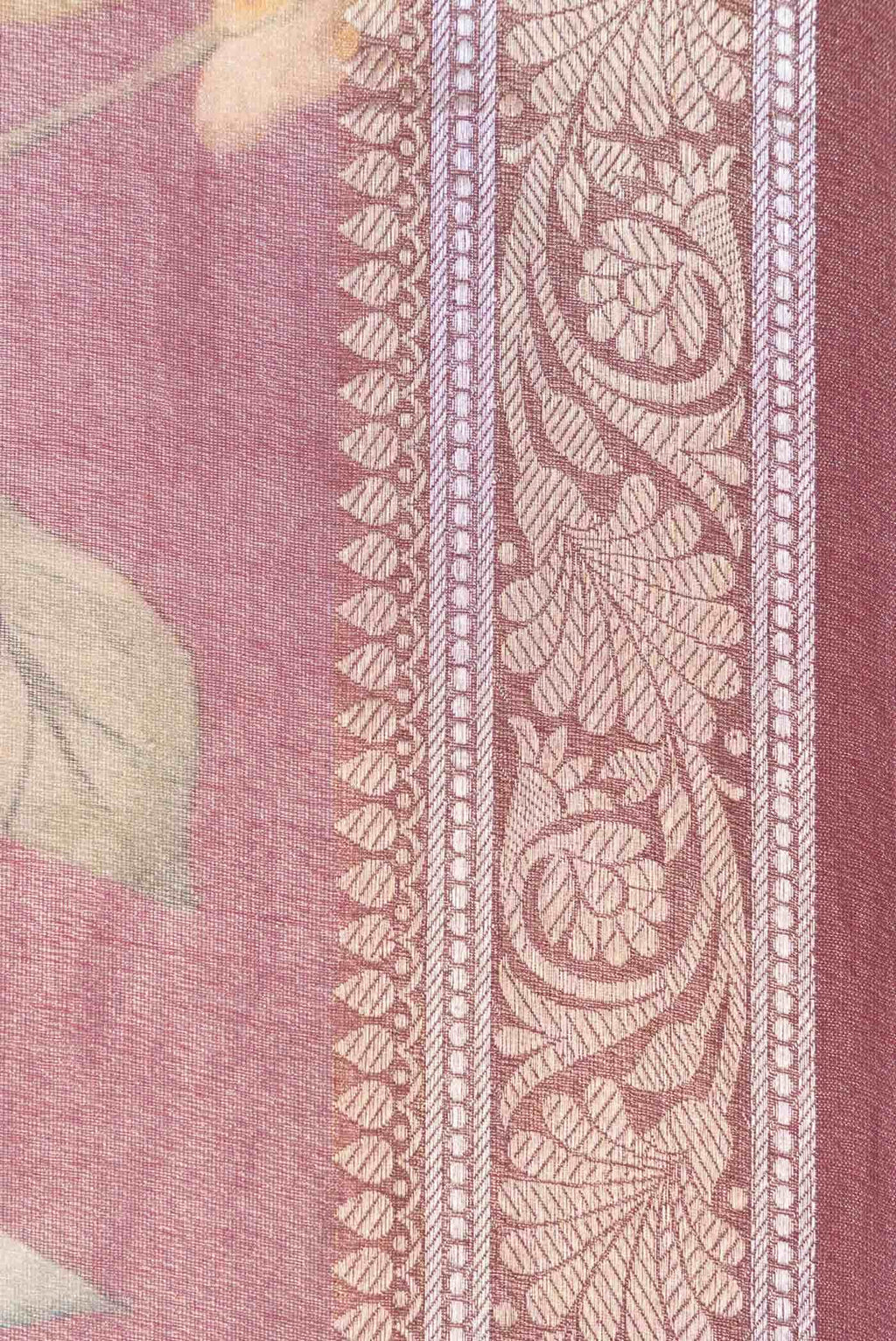 Mauve Dual Tone Organza Silk Saree
