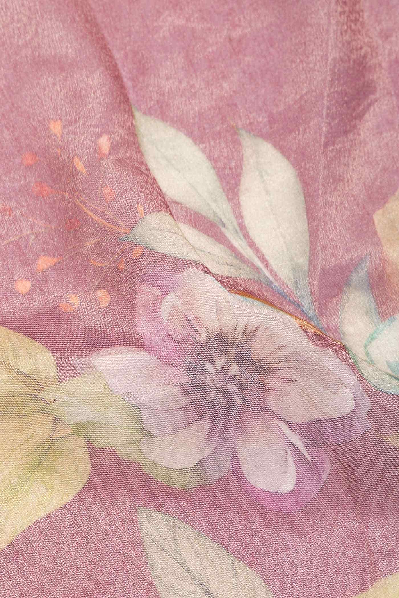 Mauve Dual Tone Organza Silk Saree
