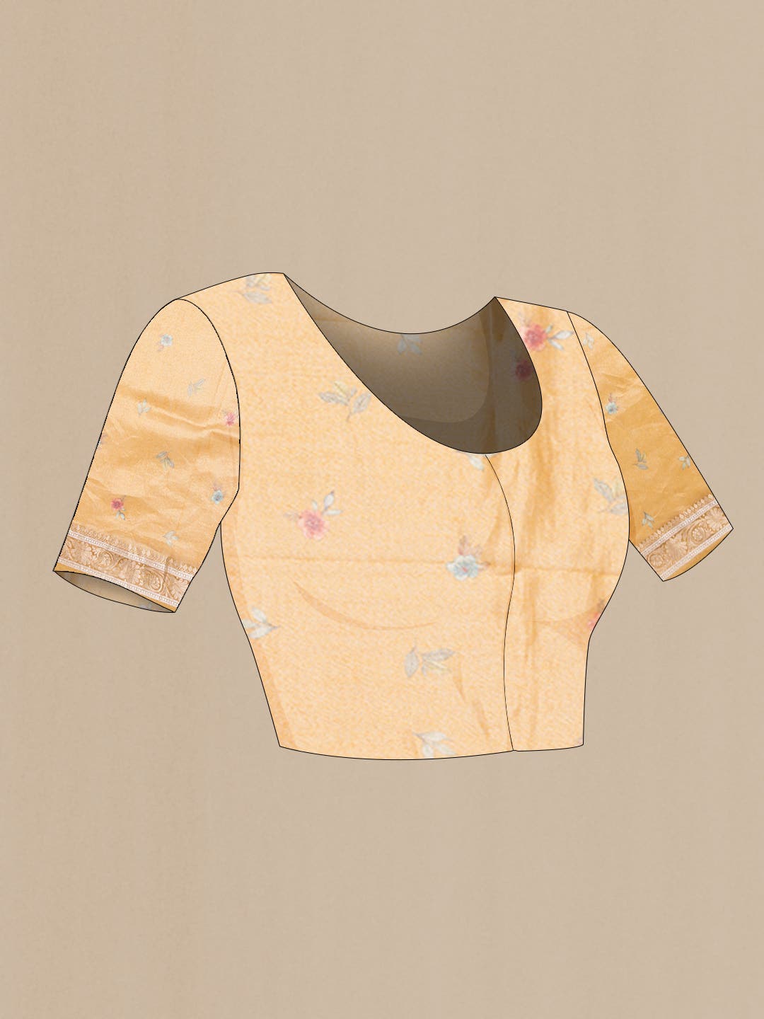 Mustard Dual Tone Organza Silk Saree