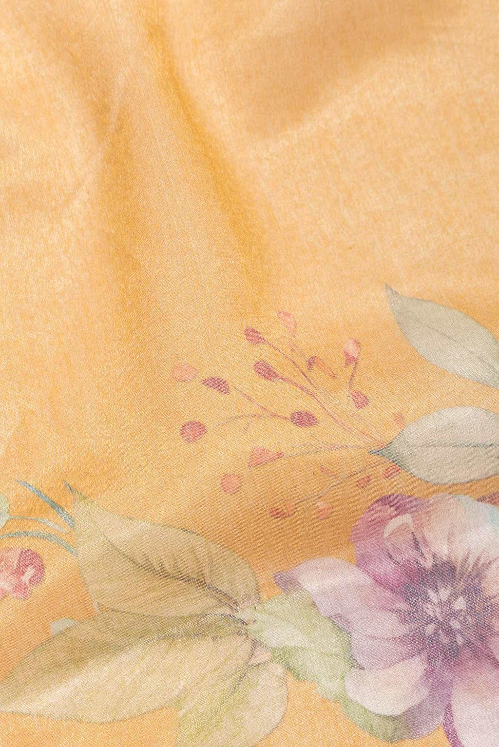 Mustard Dual Tone Organza Silk Saree