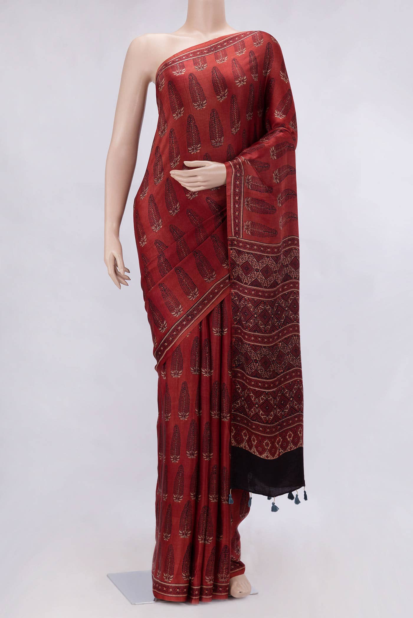 Bronze Dual Tone Mysore Crepe Saree