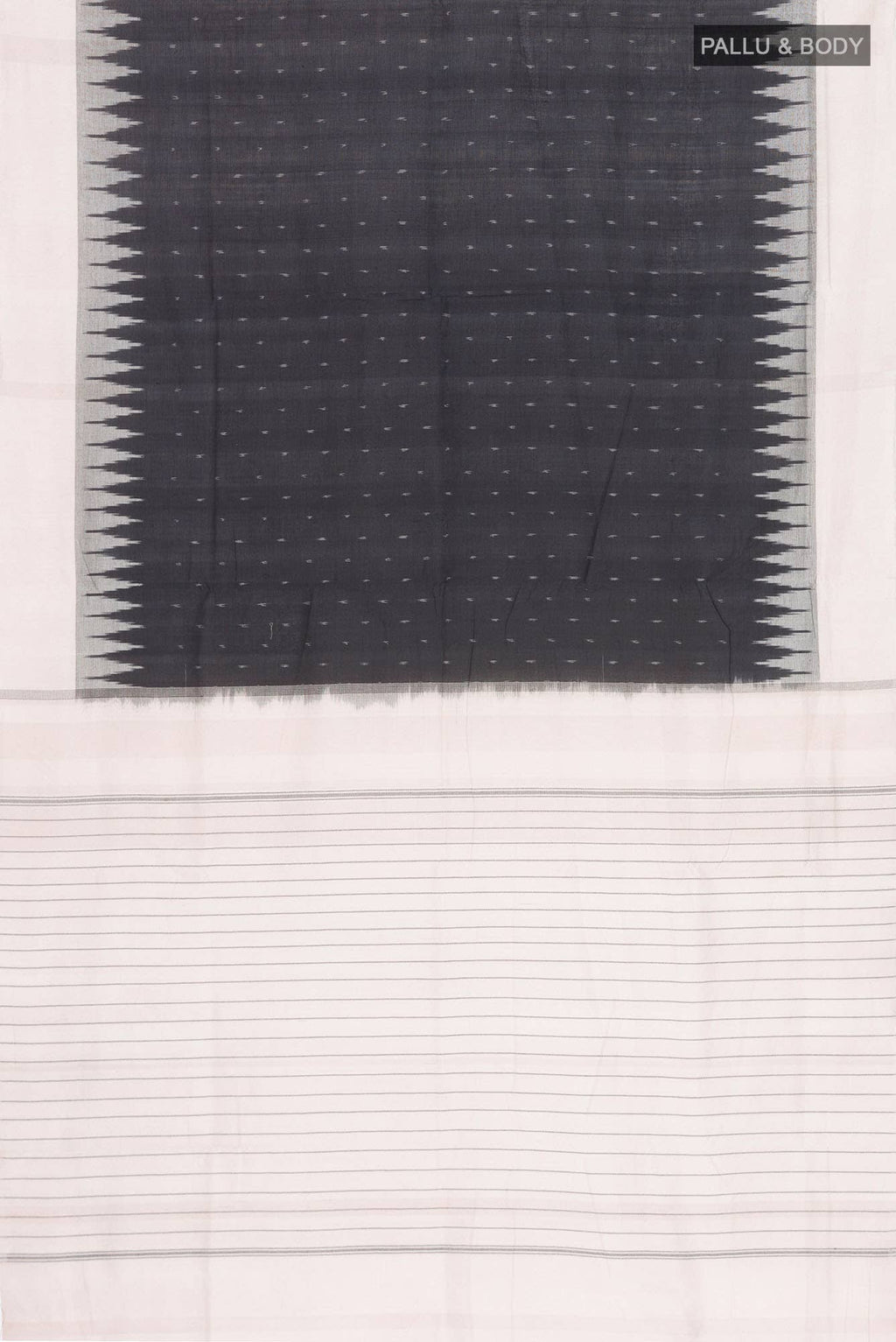 Black Pochampally Cotton Saree
