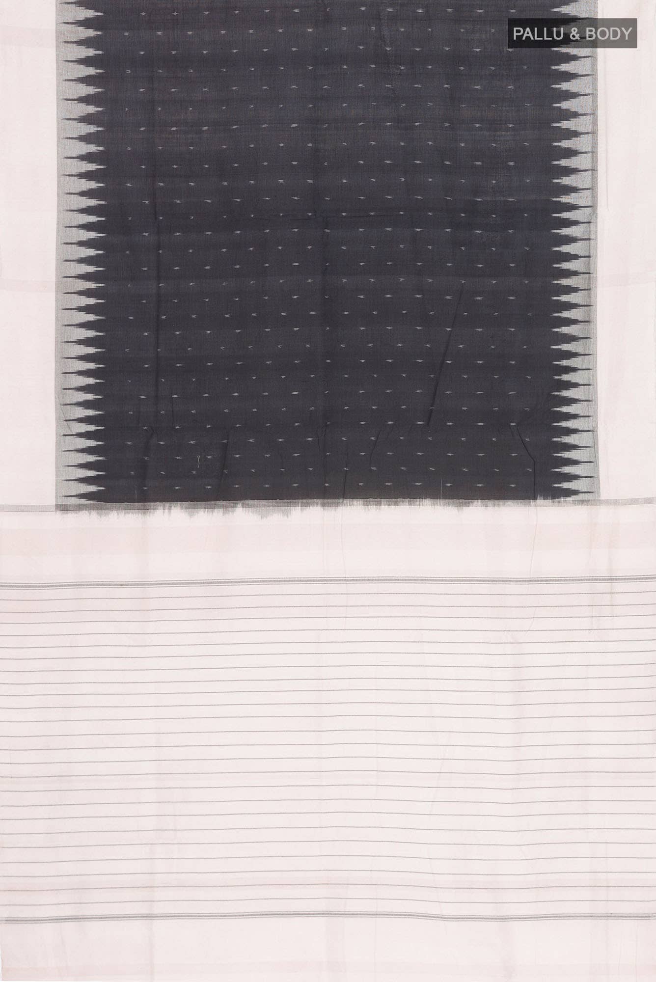 Black Pochampally Cotton Saree