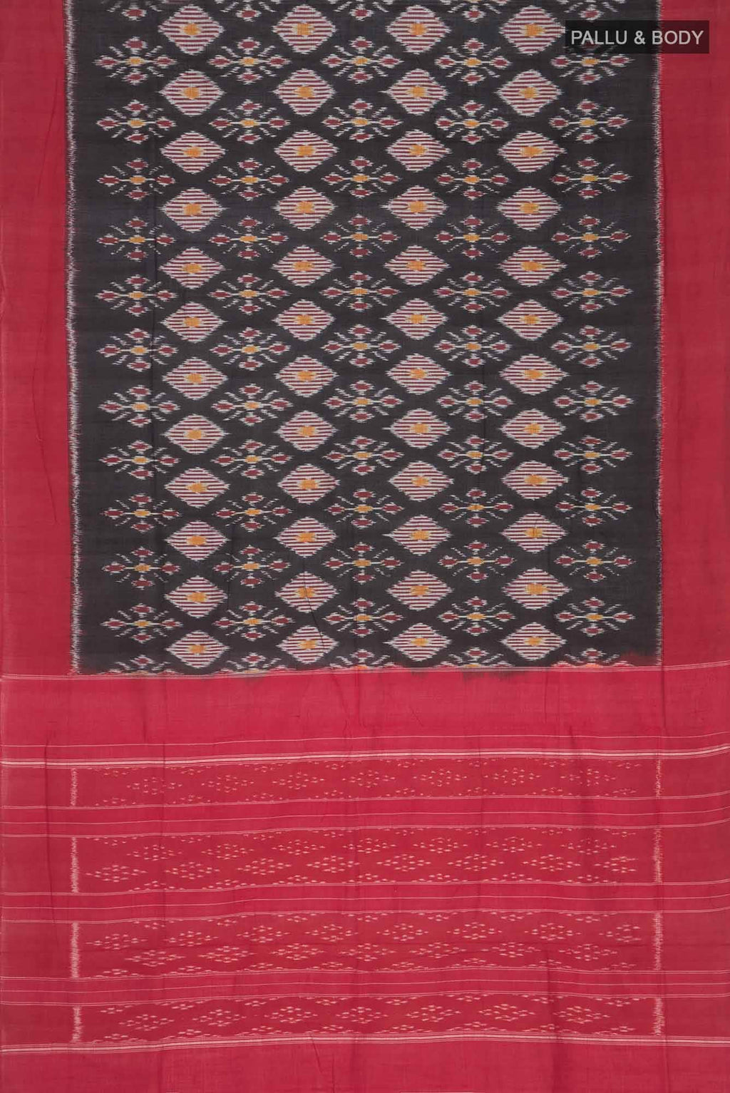 Black Pochampally Cotton Saree