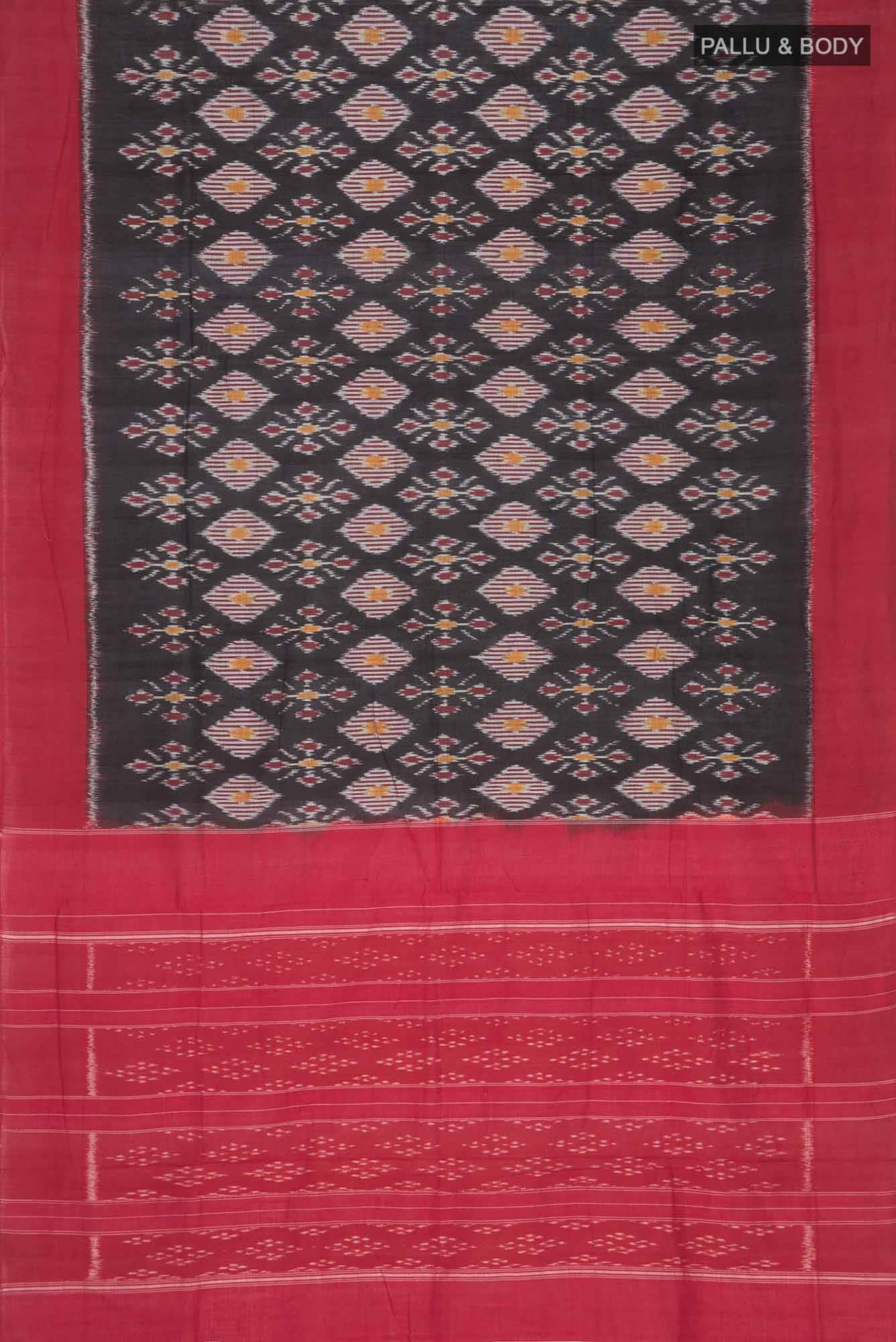 Black Pochampally Cotton Saree