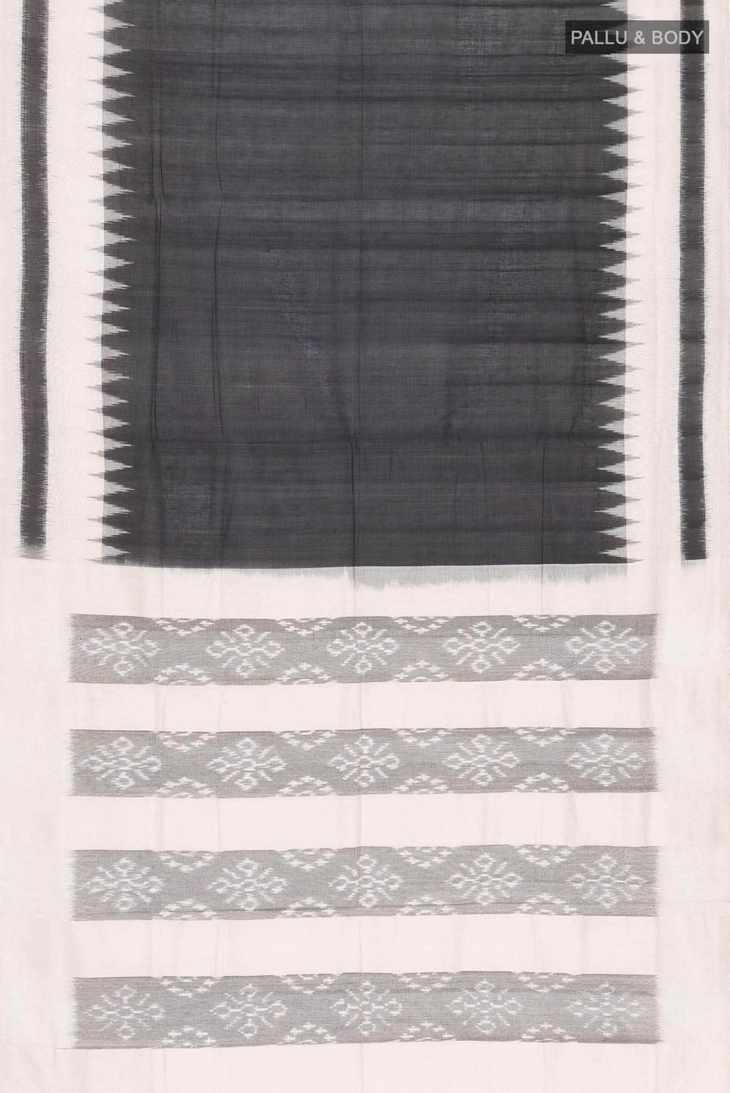 Black Pochampally Cotton Saree