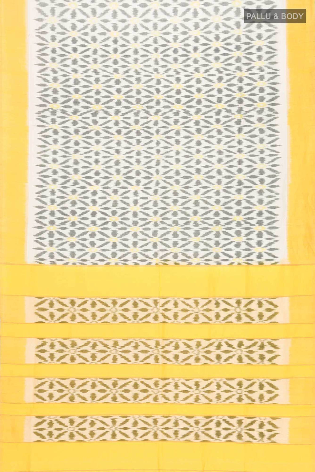 Cream Pochampally Cotton Saree