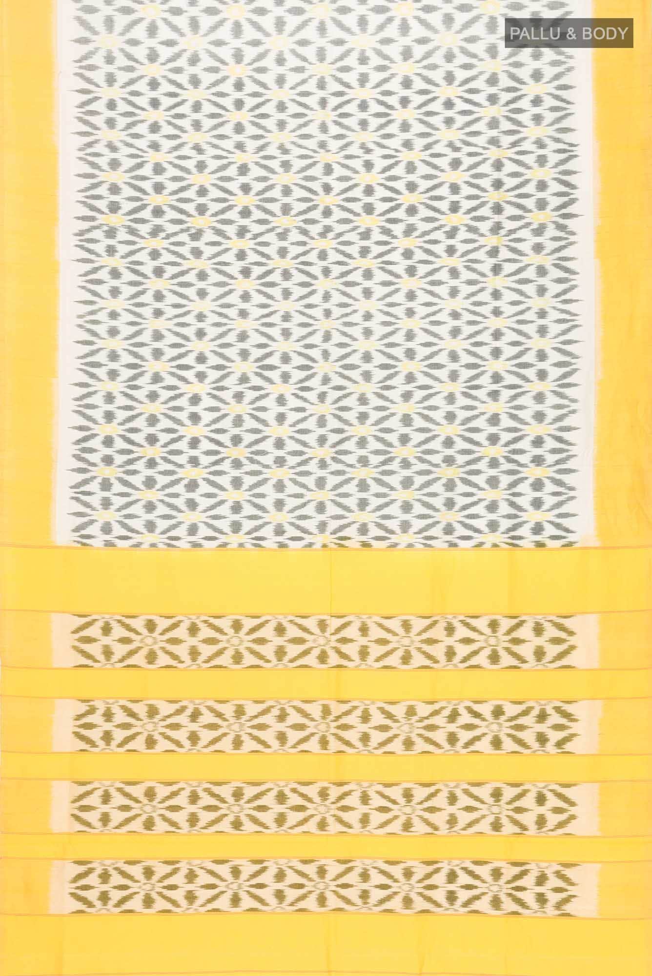 Cream Pochampally Cotton Saree