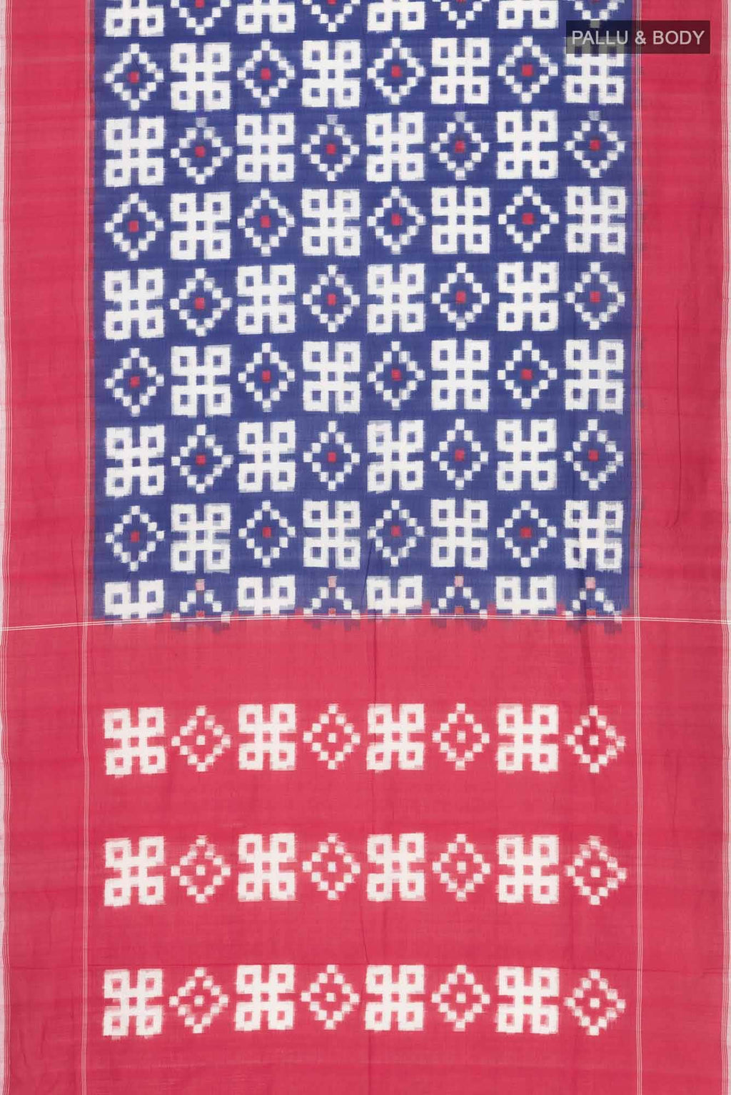 Blue Pochampally Cotton Saree