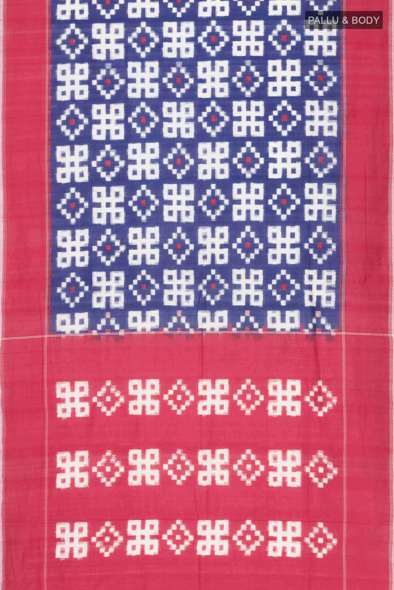 Blue Pochampally Cotton Saree