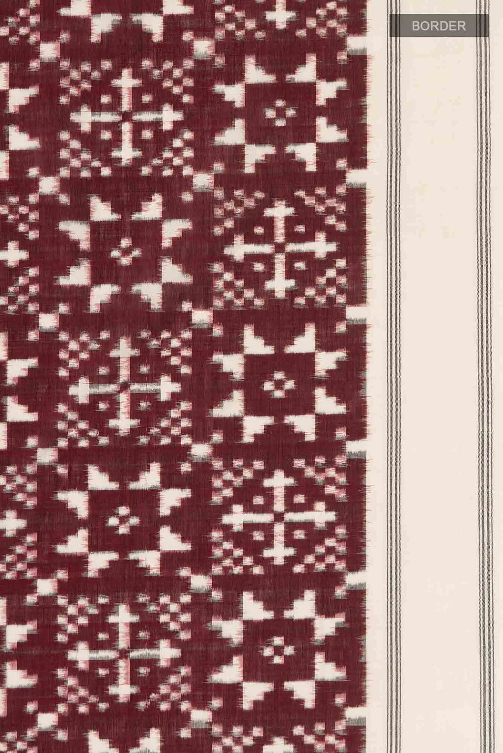 Maroon Orissa Cotton Saree