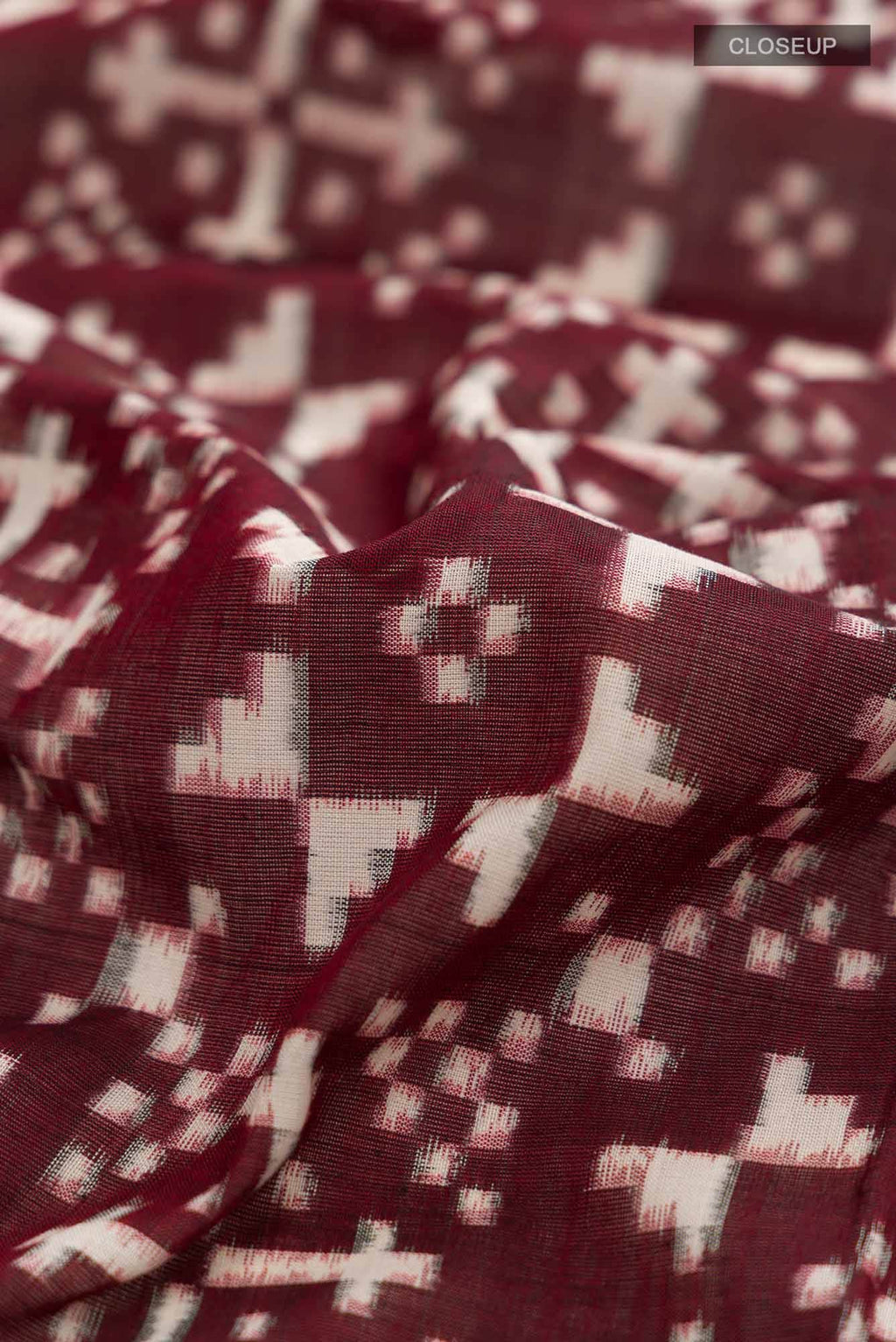Maroon Orissa Cotton Saree