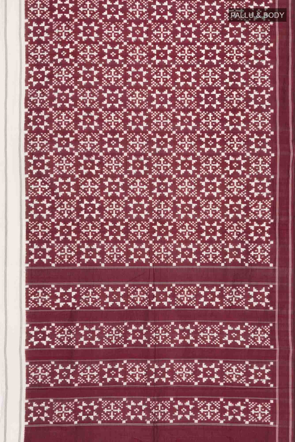 Maroon Orissa Cotton Saree